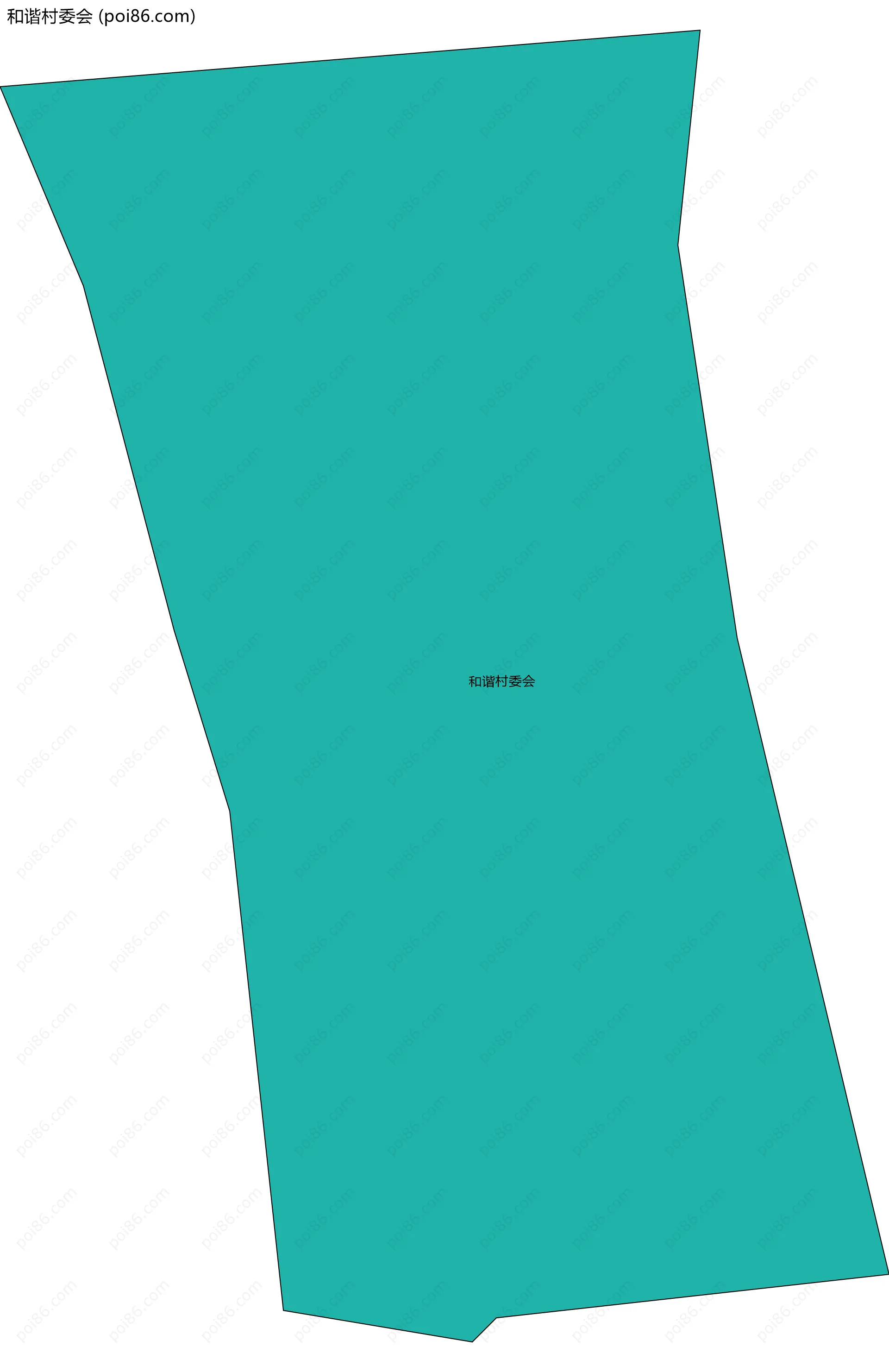 和谐村委会边界地图