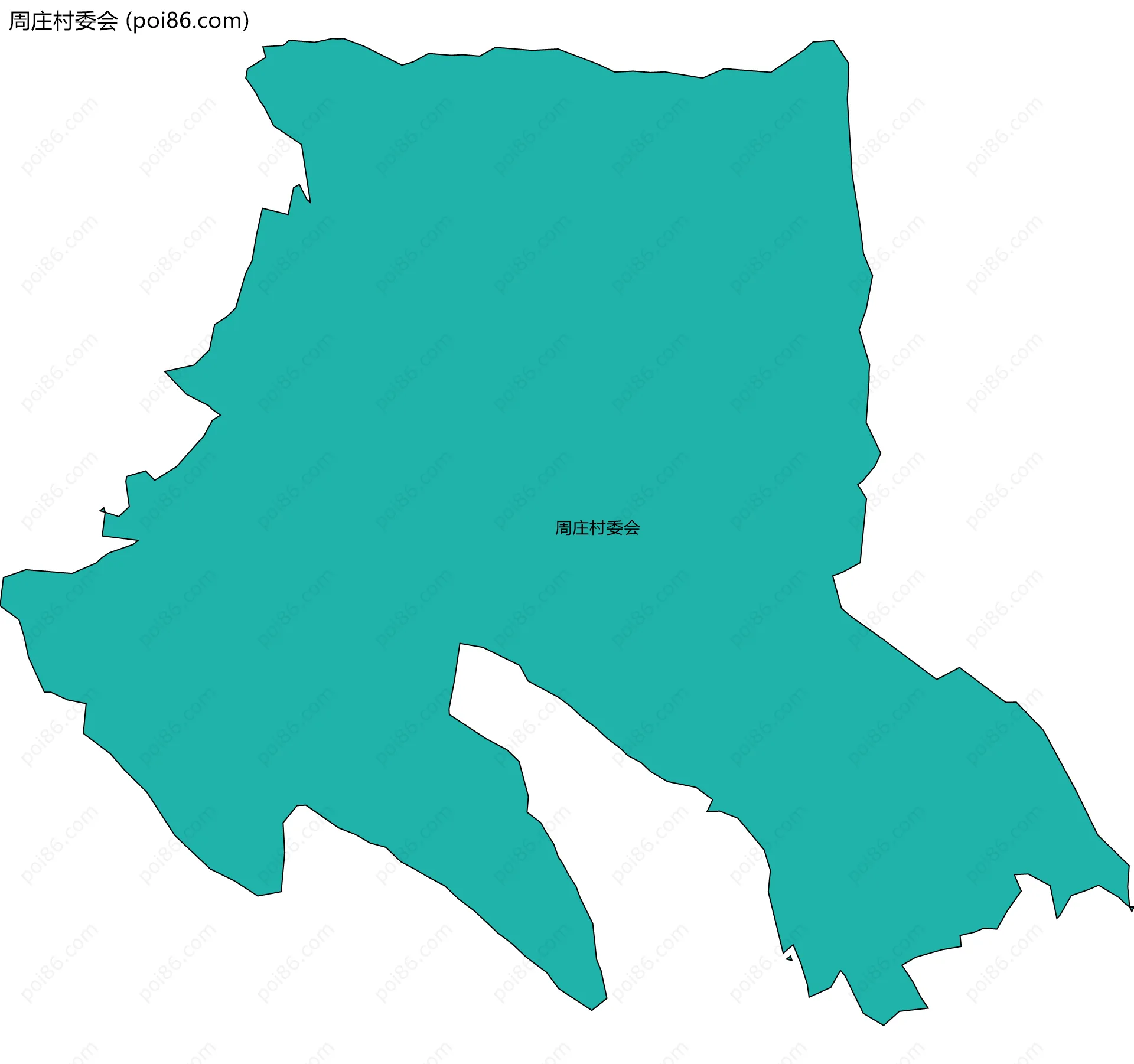 周庄村委会边界地图