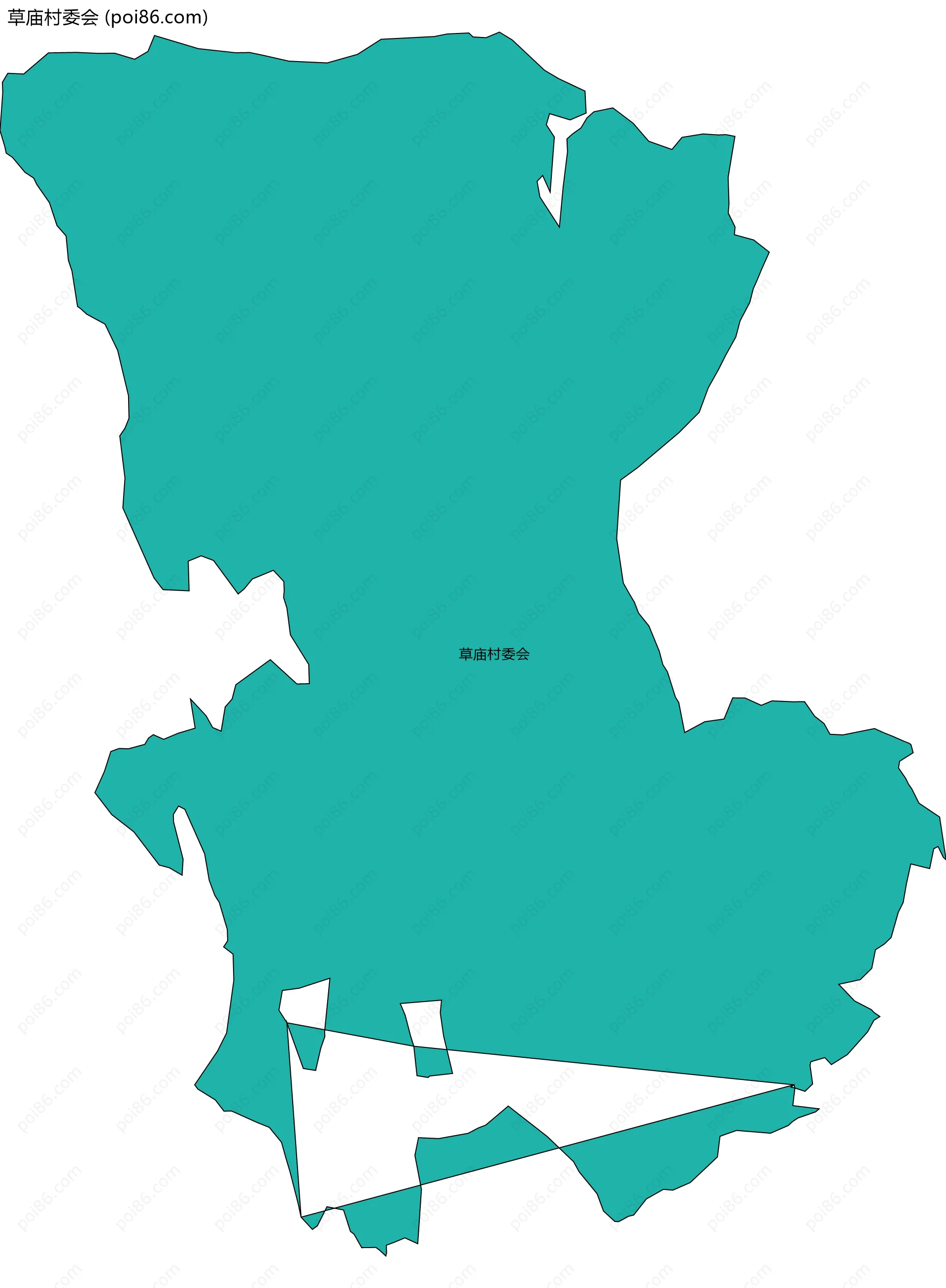 草庙村委会边界地图