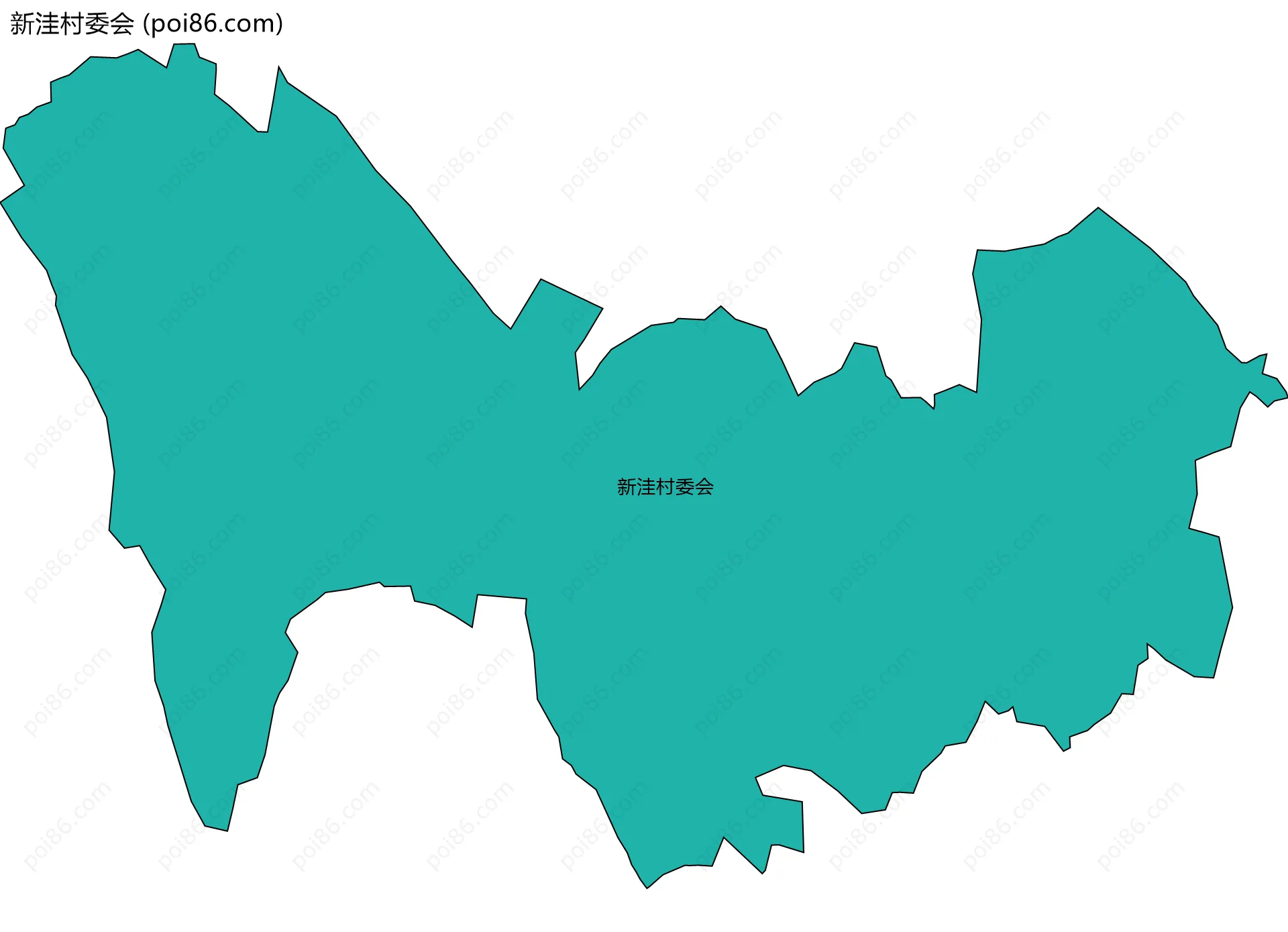 新洼村委会边界地图