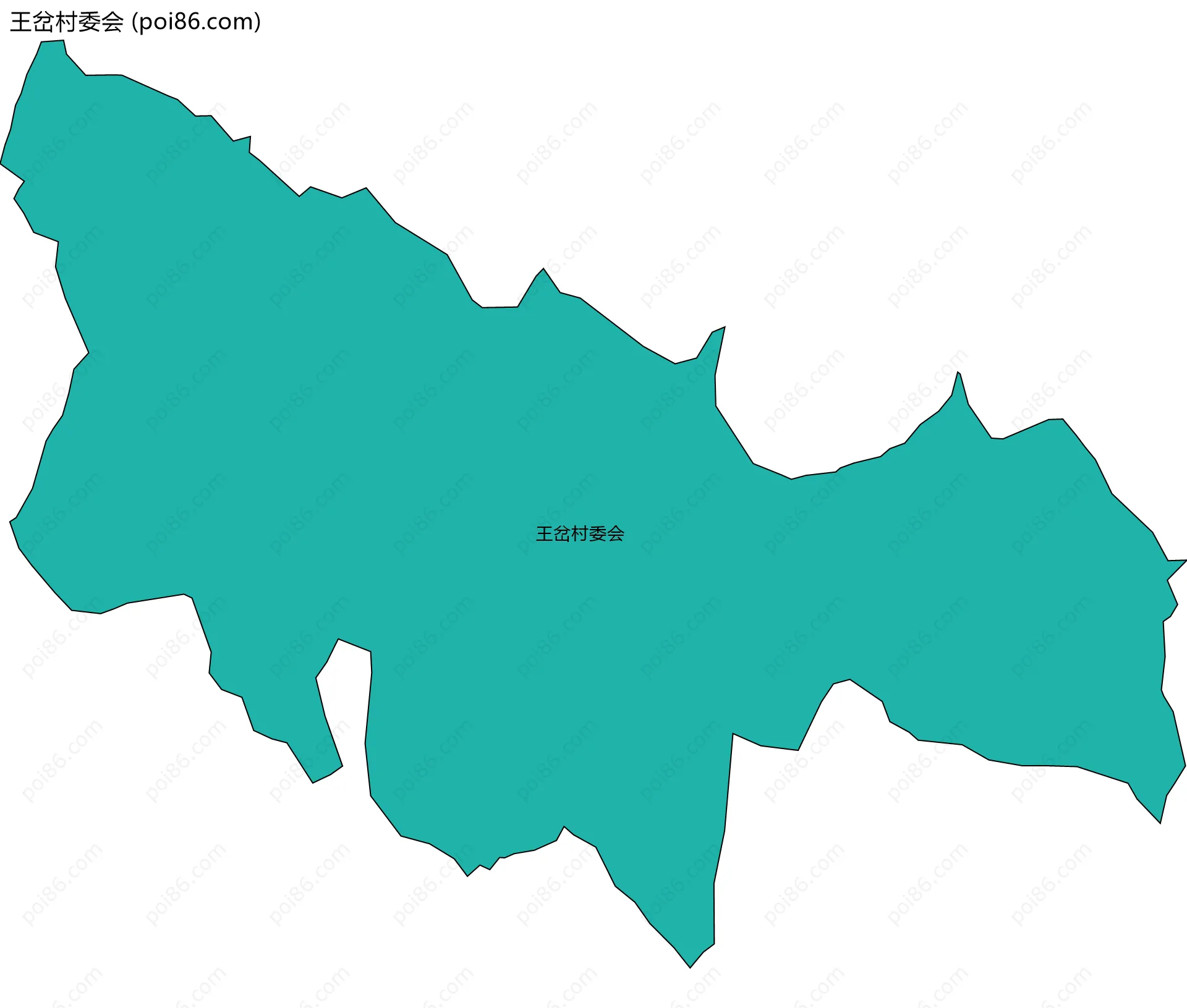 王岔村委会边界地图