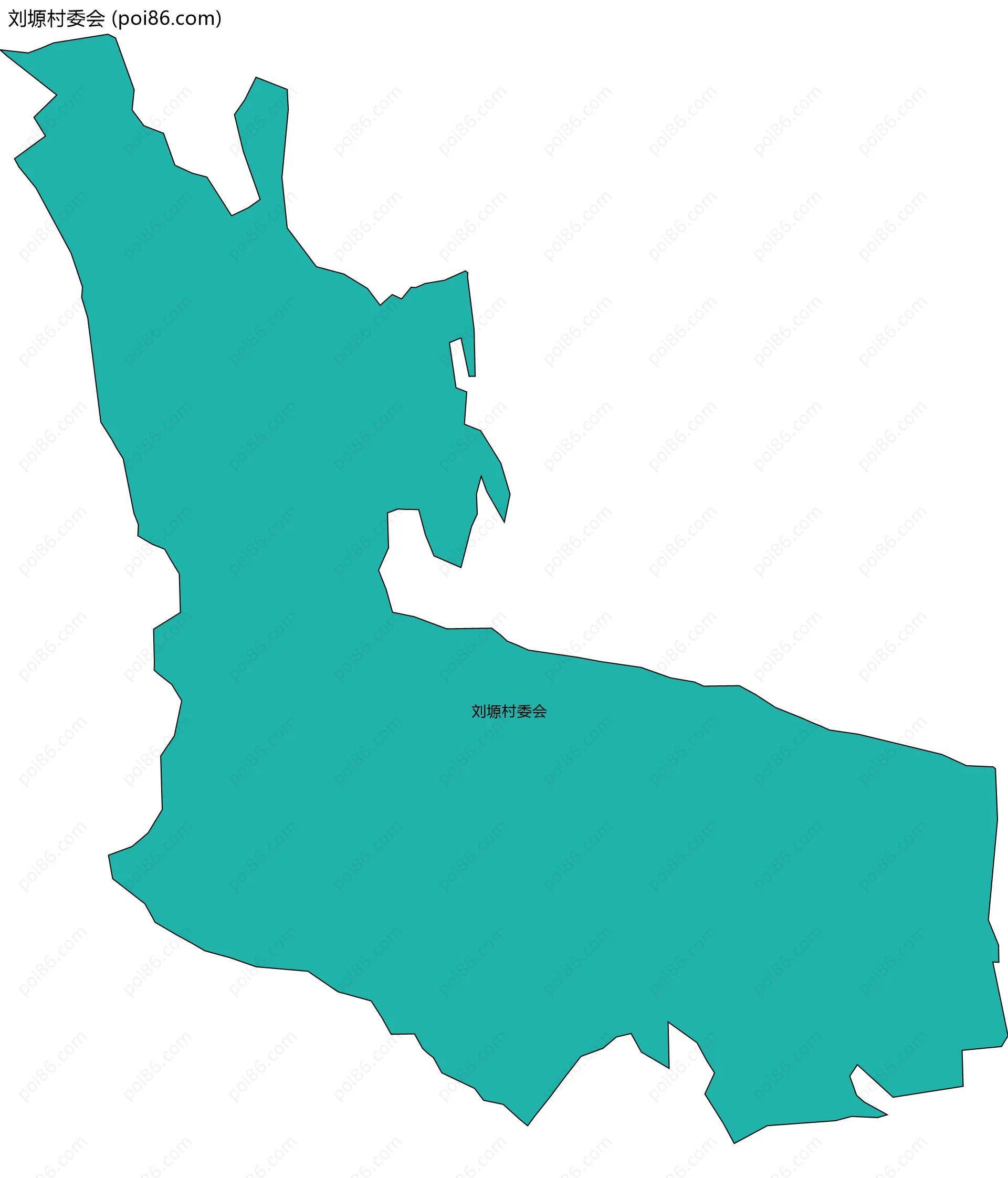 刘塬村委会边界地图