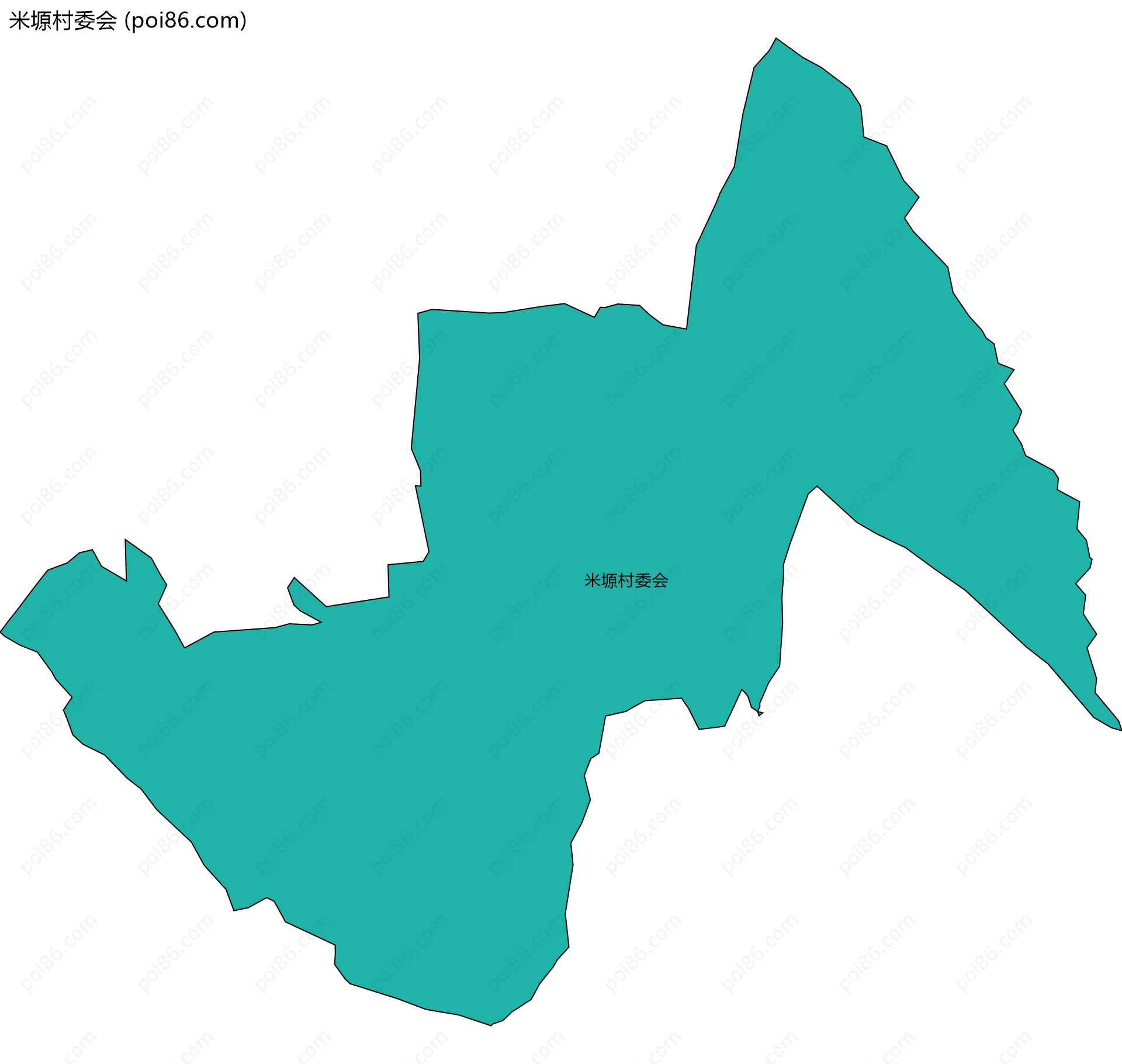米塬村委会边界地图