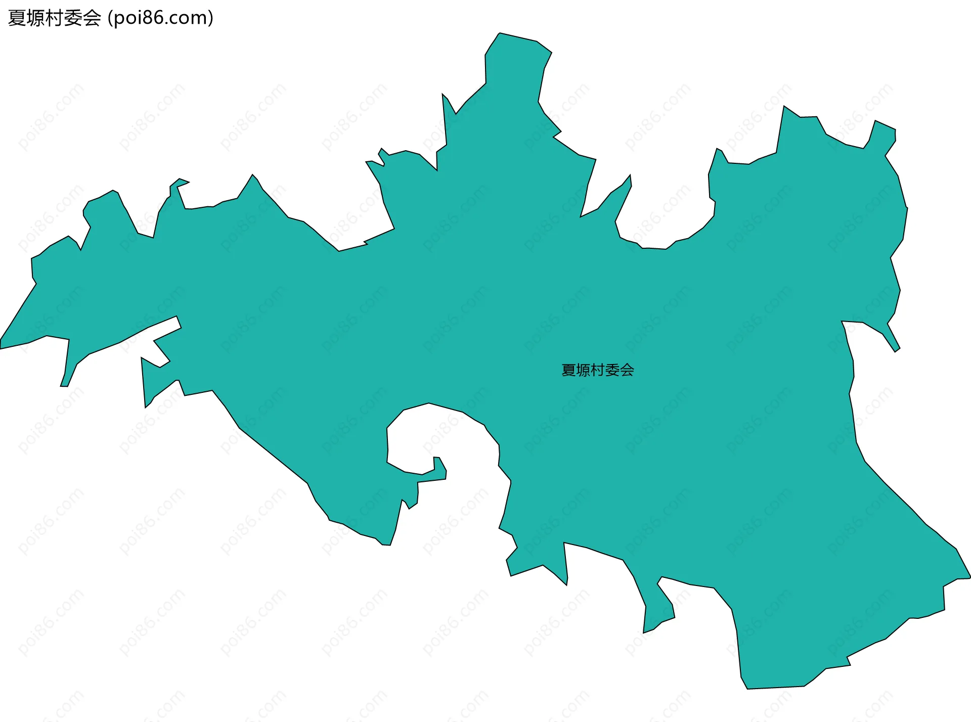 夏塬村委会边界地图