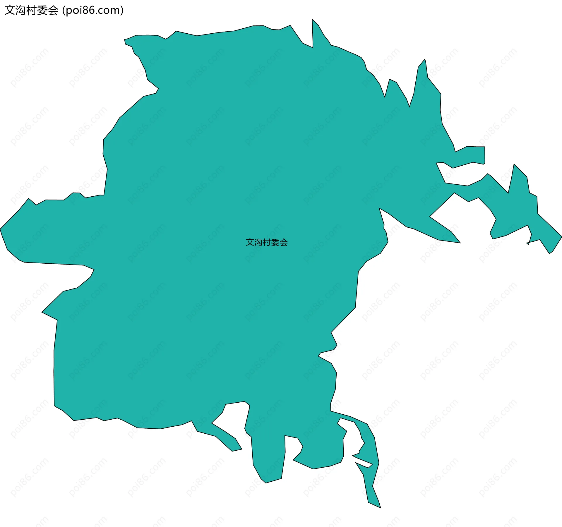 文沟村委会边界地图