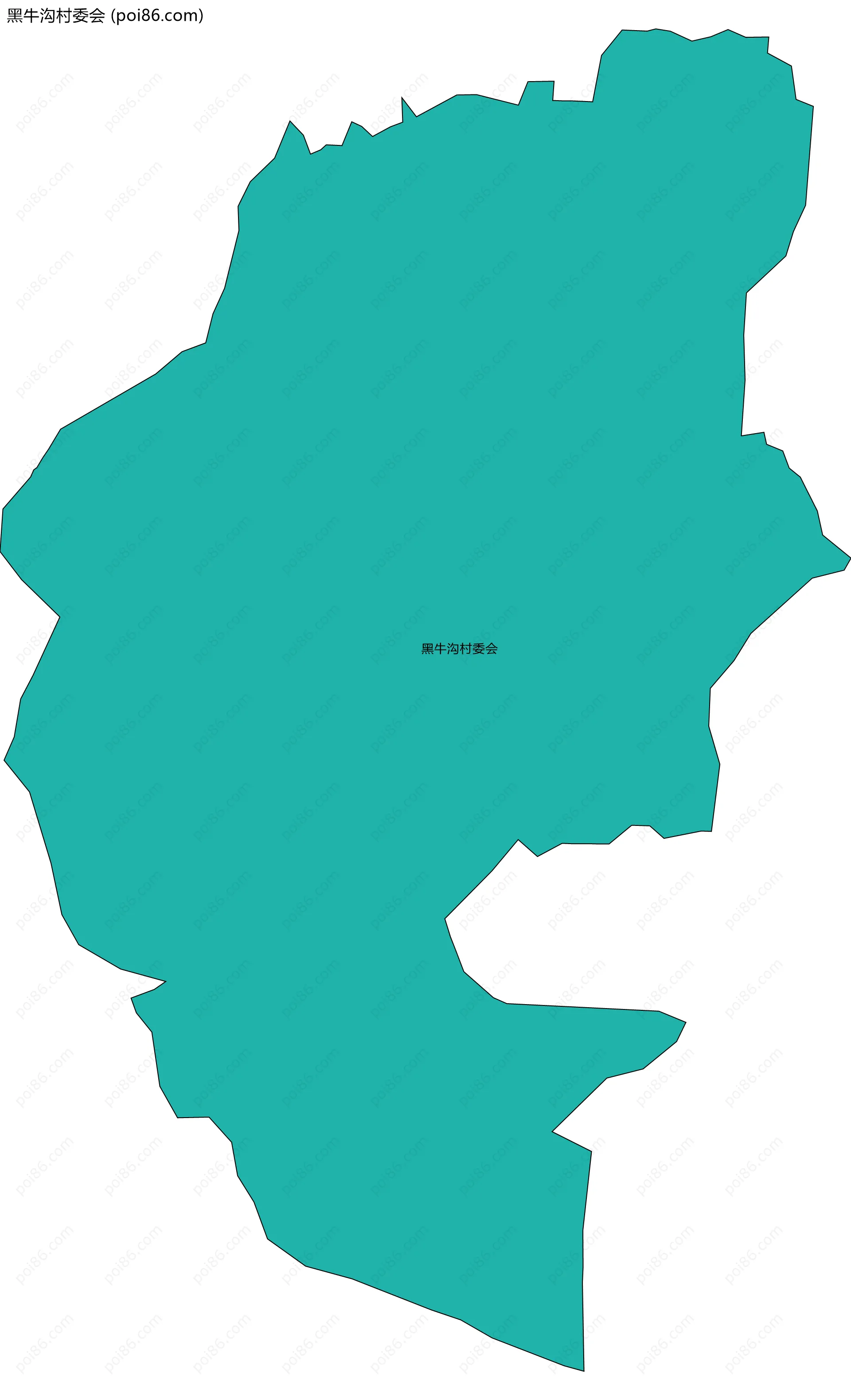 黑牛沟村委会边界地图