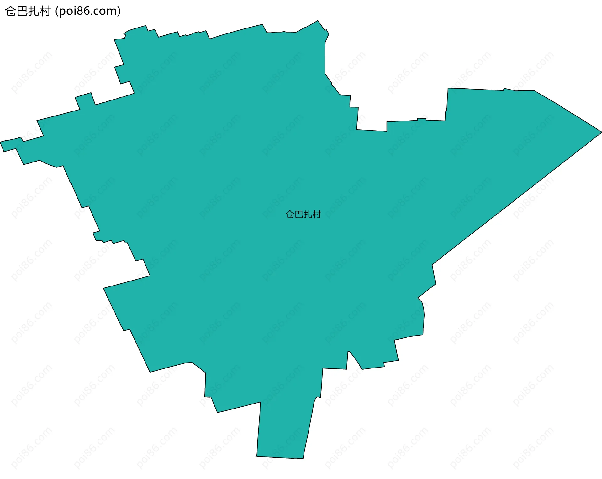 仓巴扎村边界地图