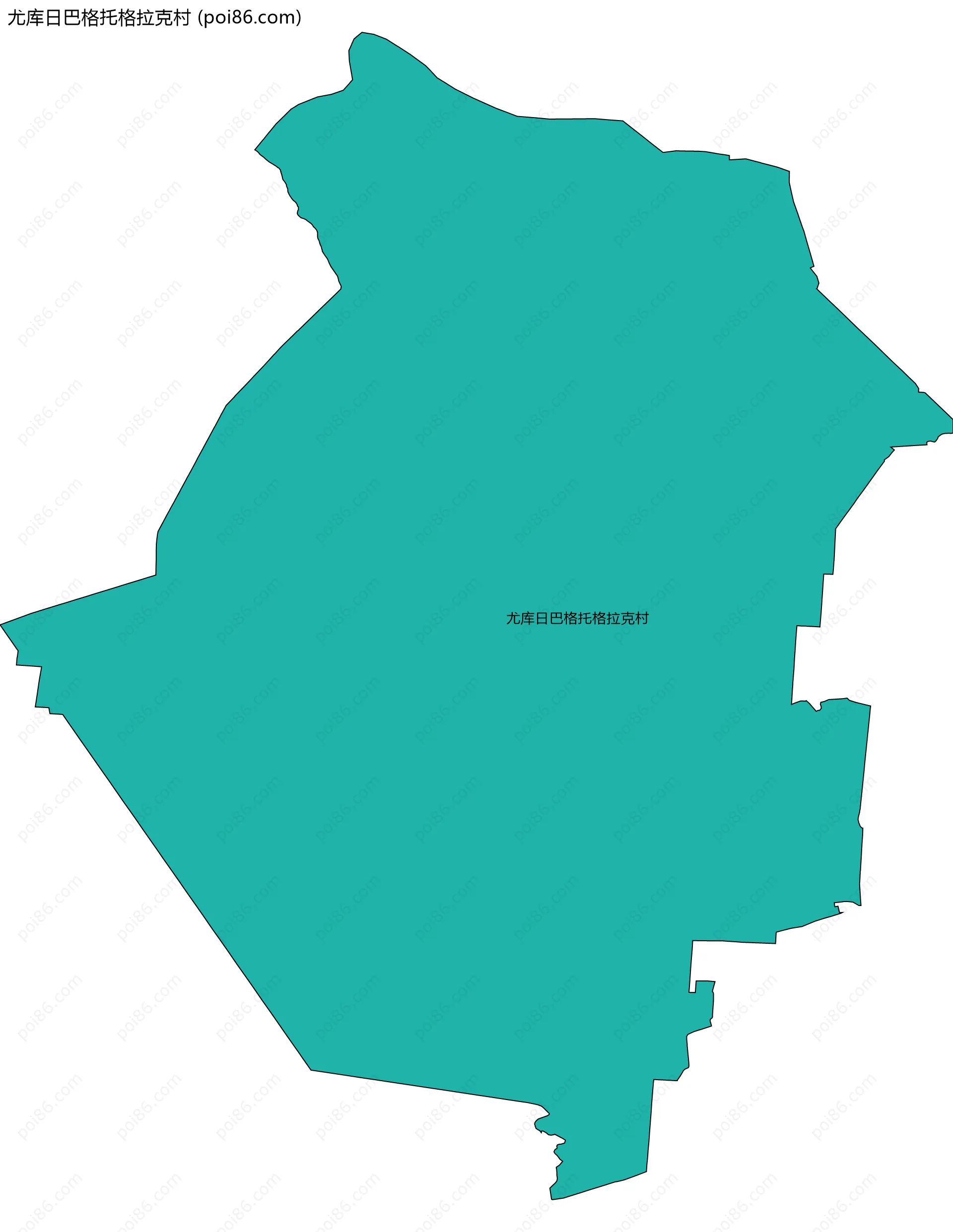 尤库日巴格托格拉克村边界地图