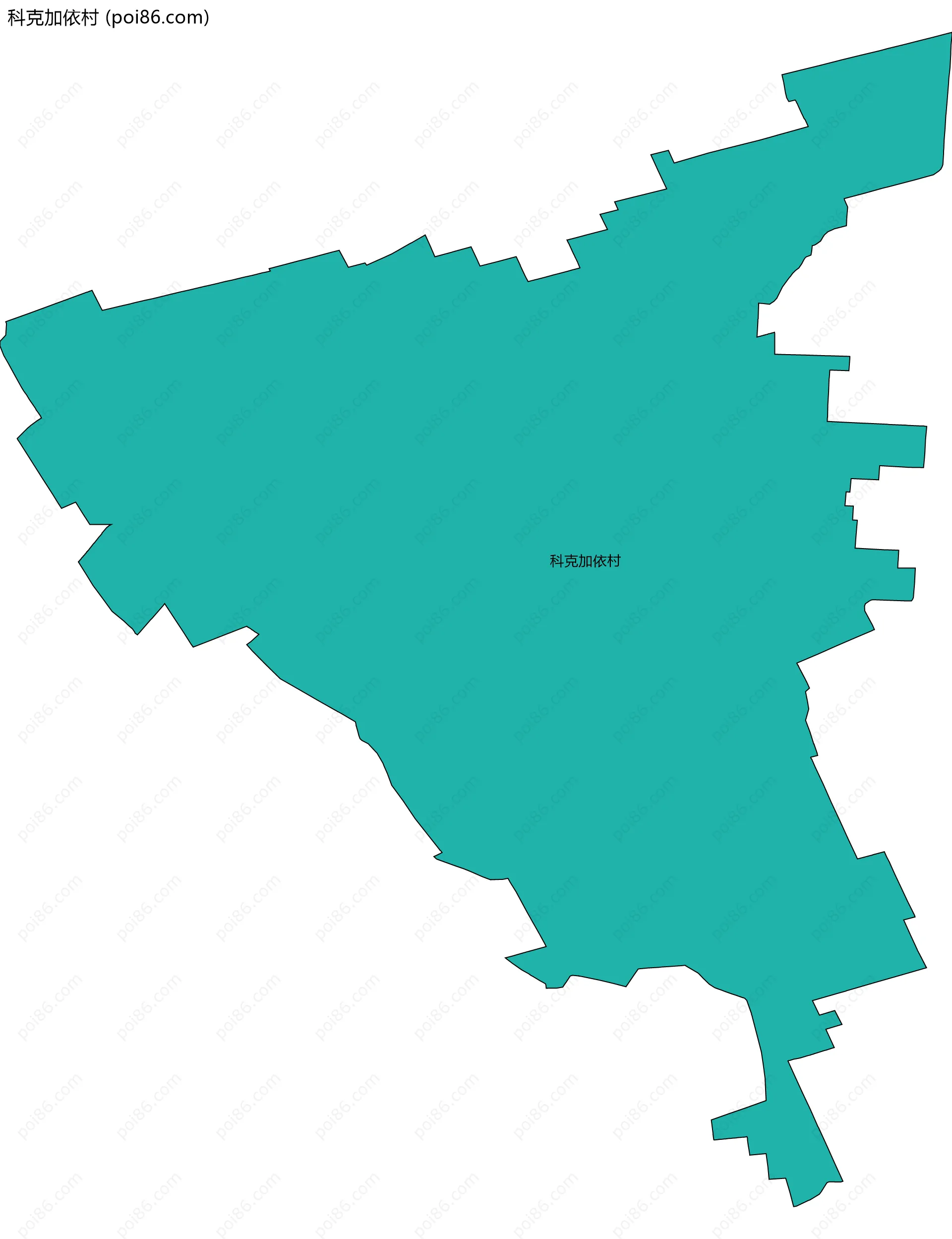 科克加依村边界地图