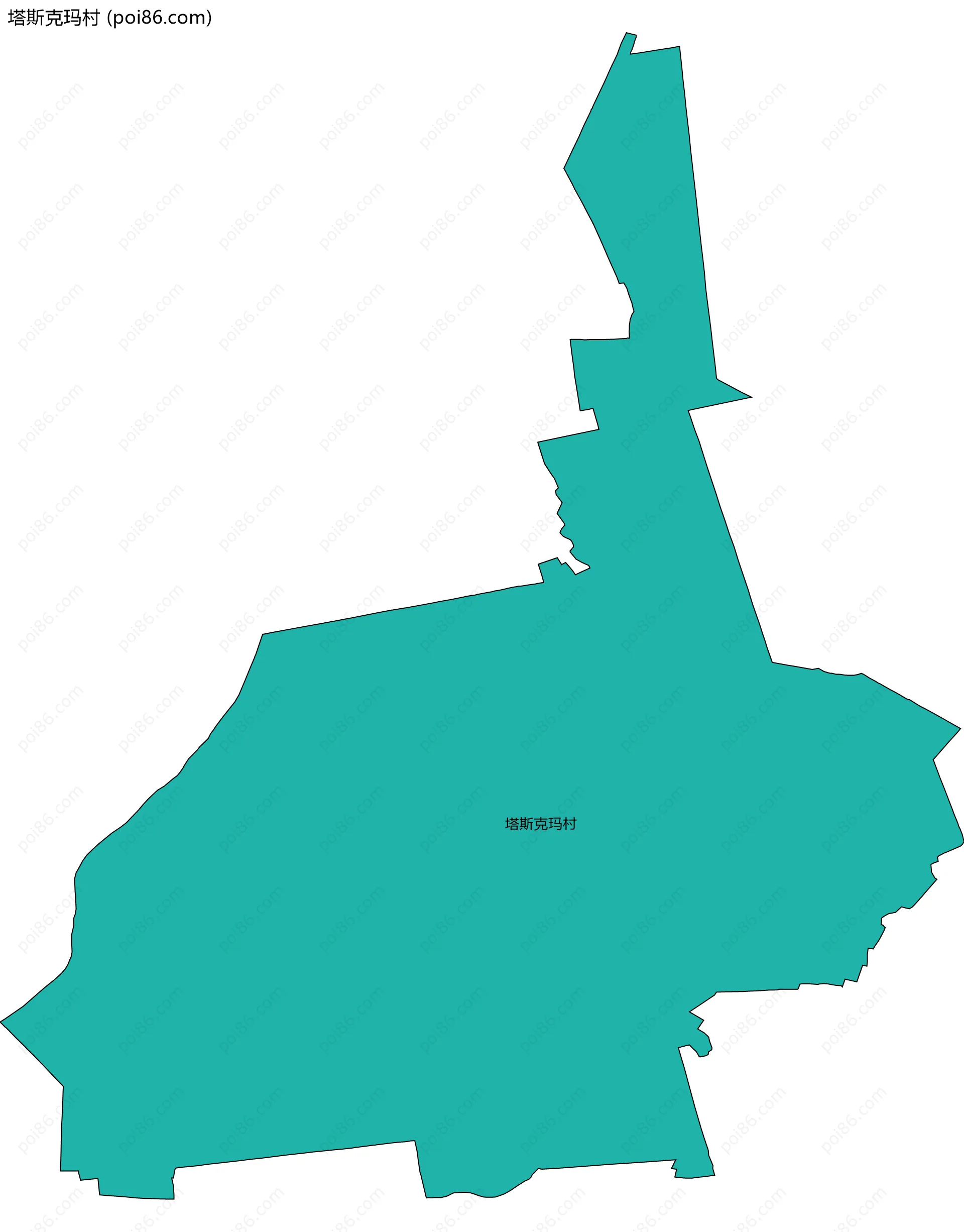 塔斯克玛村边界地图
