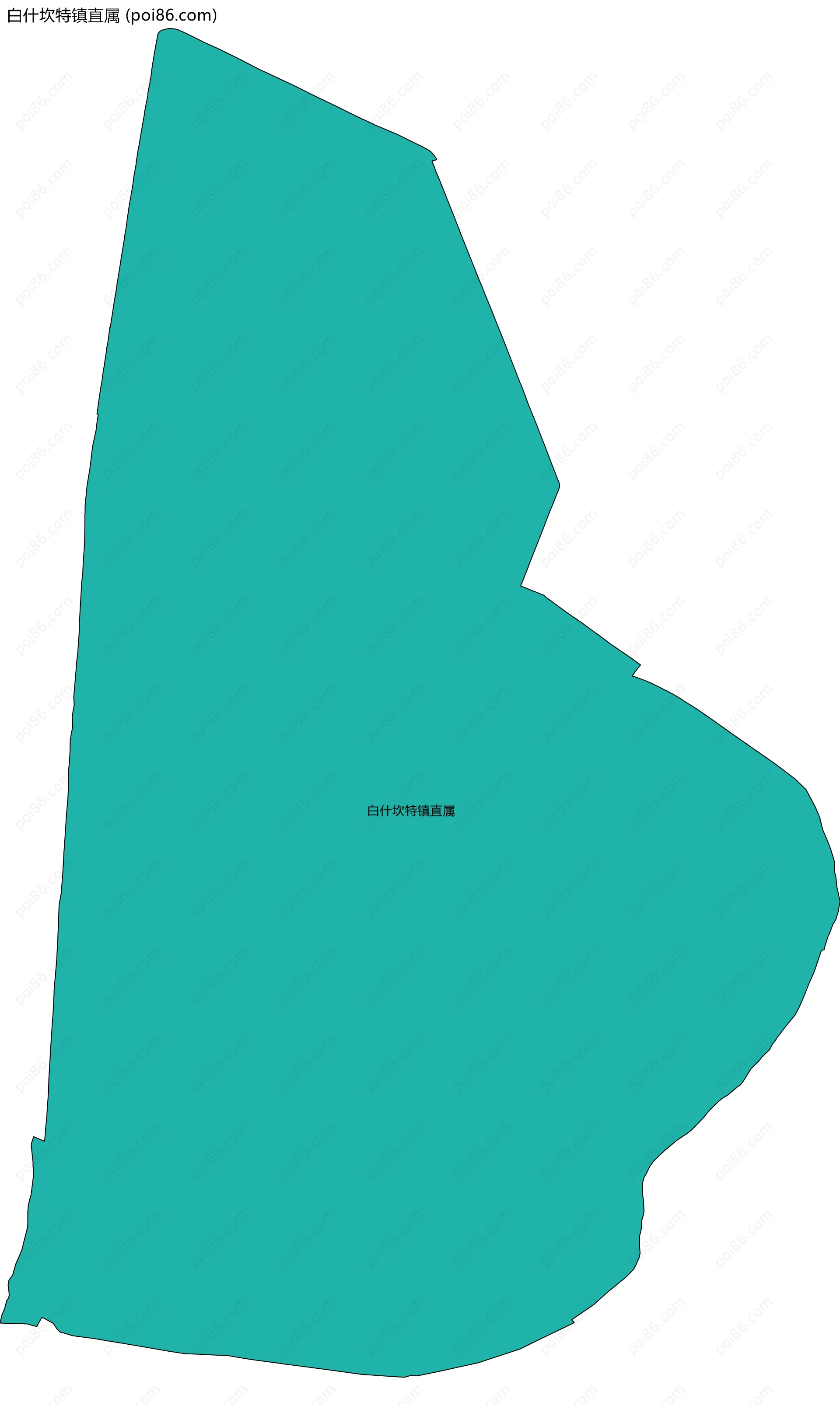 白什坎特镇直属边界地图