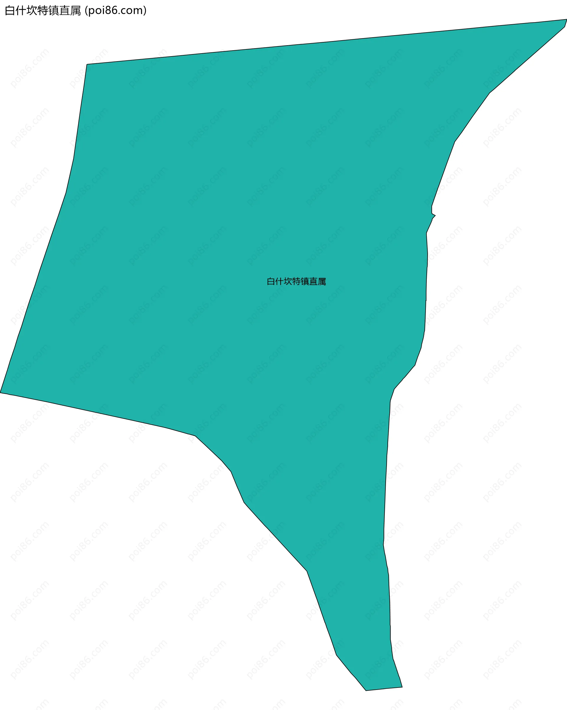 白什坎特镇直属边界地图