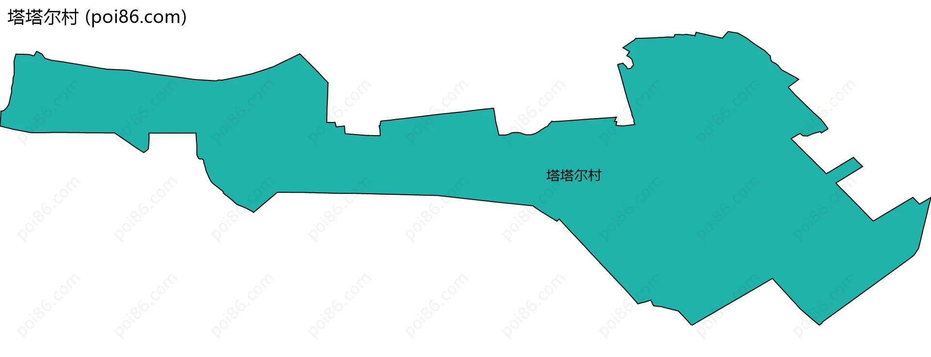 塔塔尔村边界地图