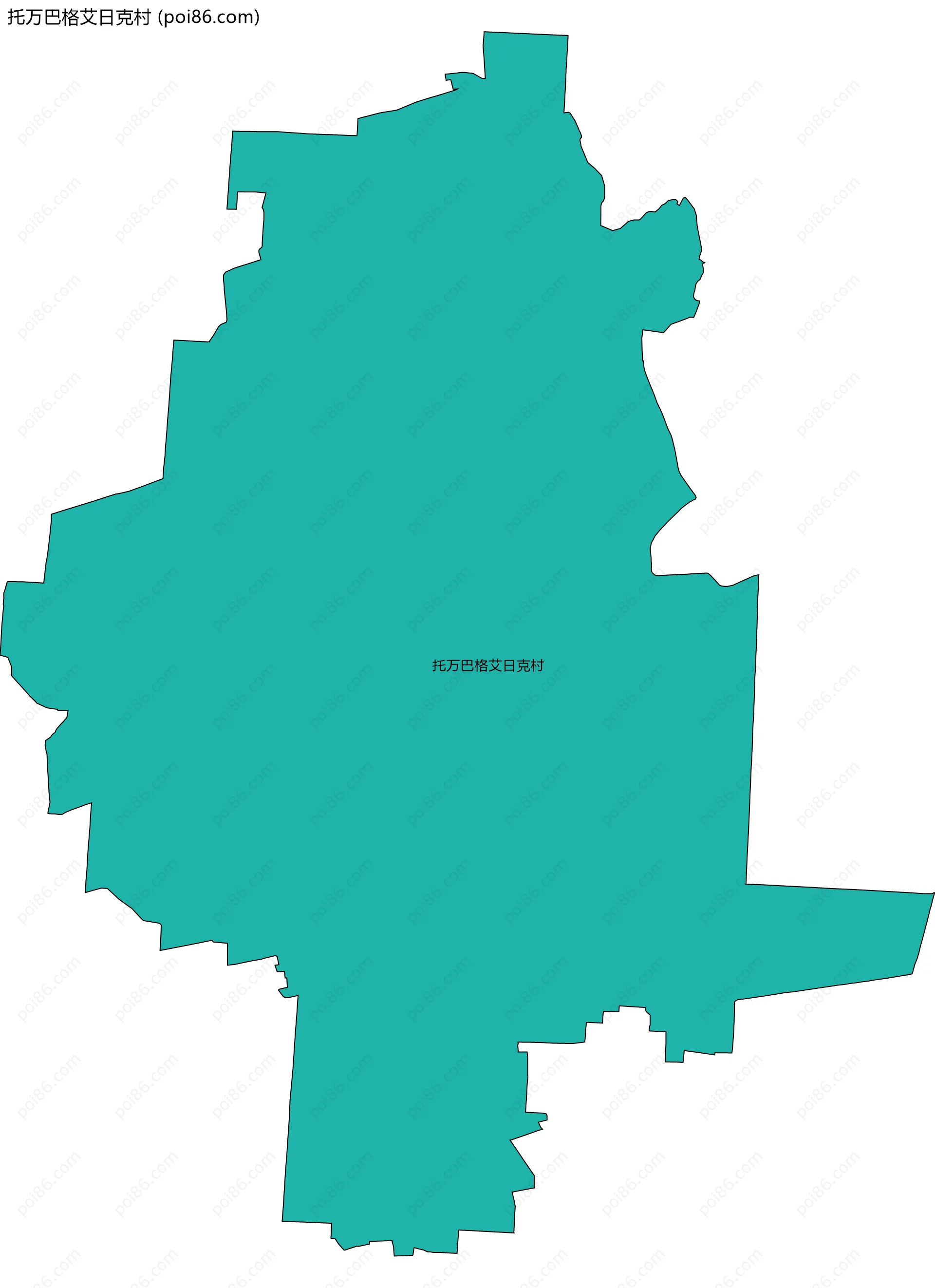托万巴格艾日克村边界地图