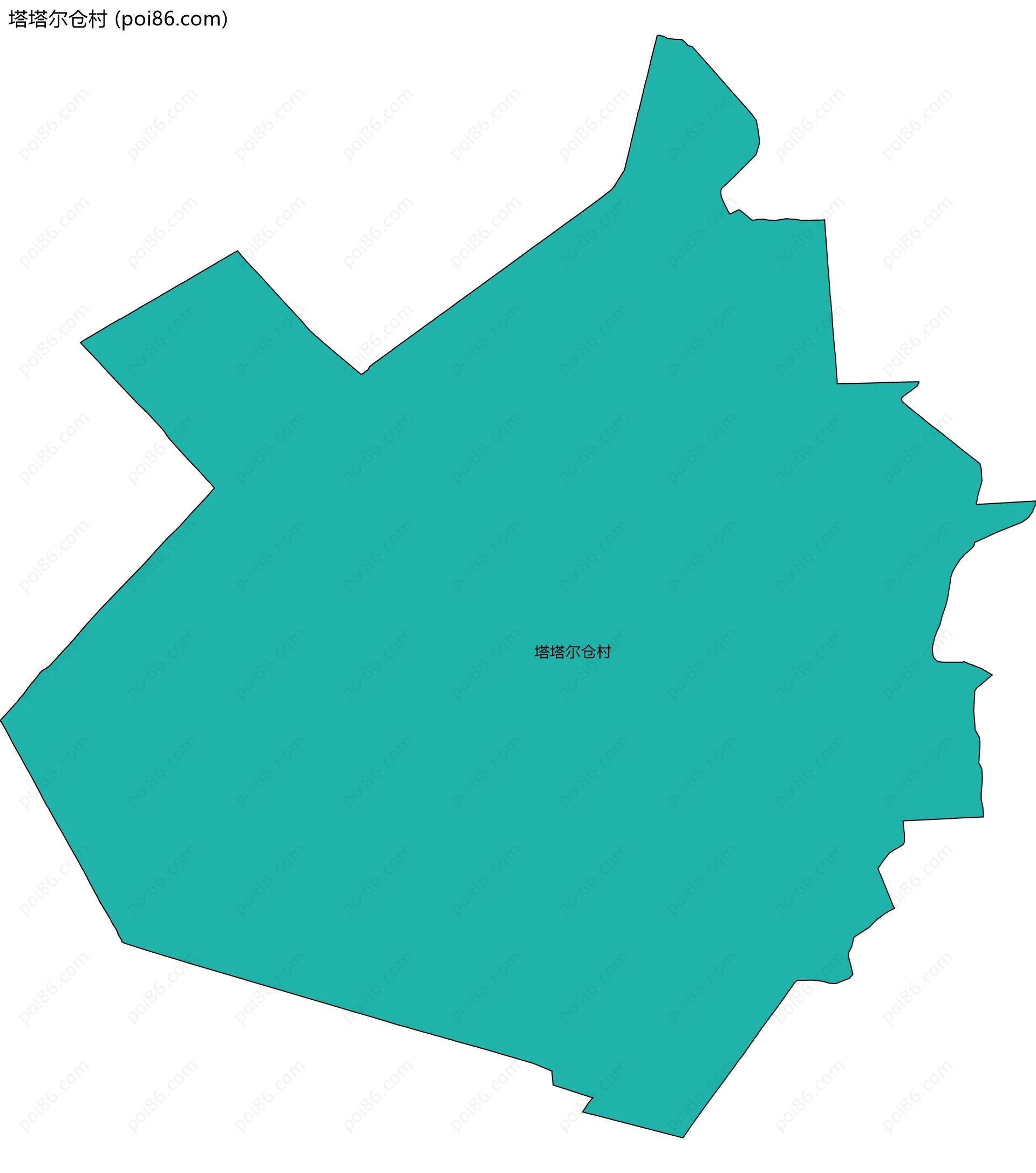 塔塔尔仓村边界地图