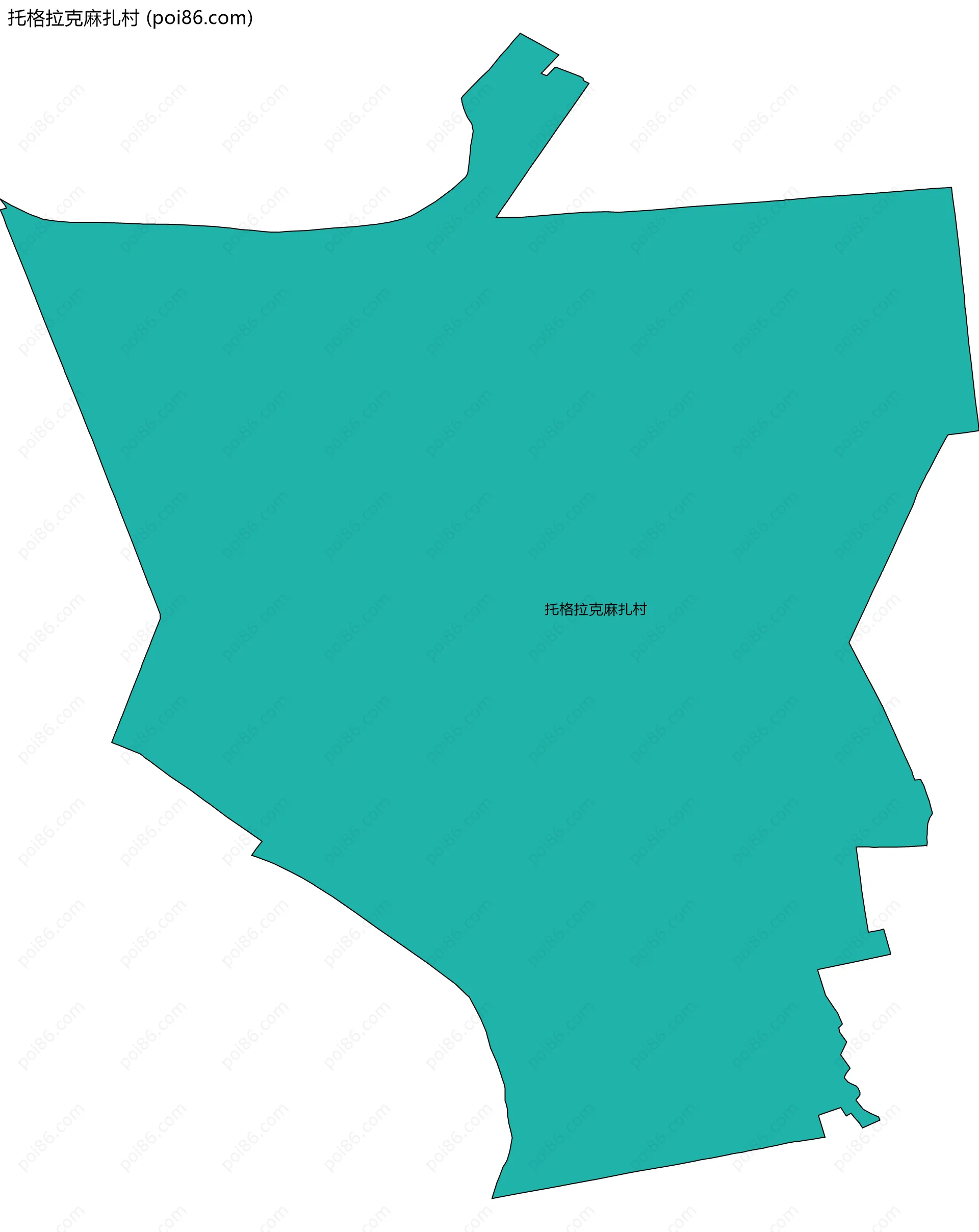 托格拉克麻扎村边界地图