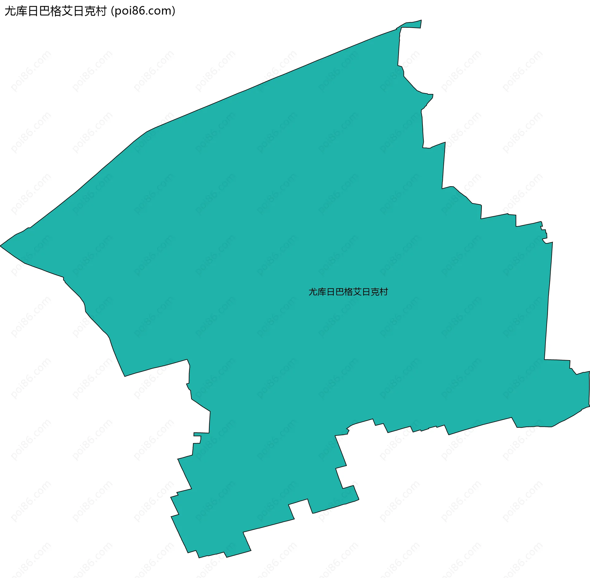 尤库日巴格艾日克村边界地图