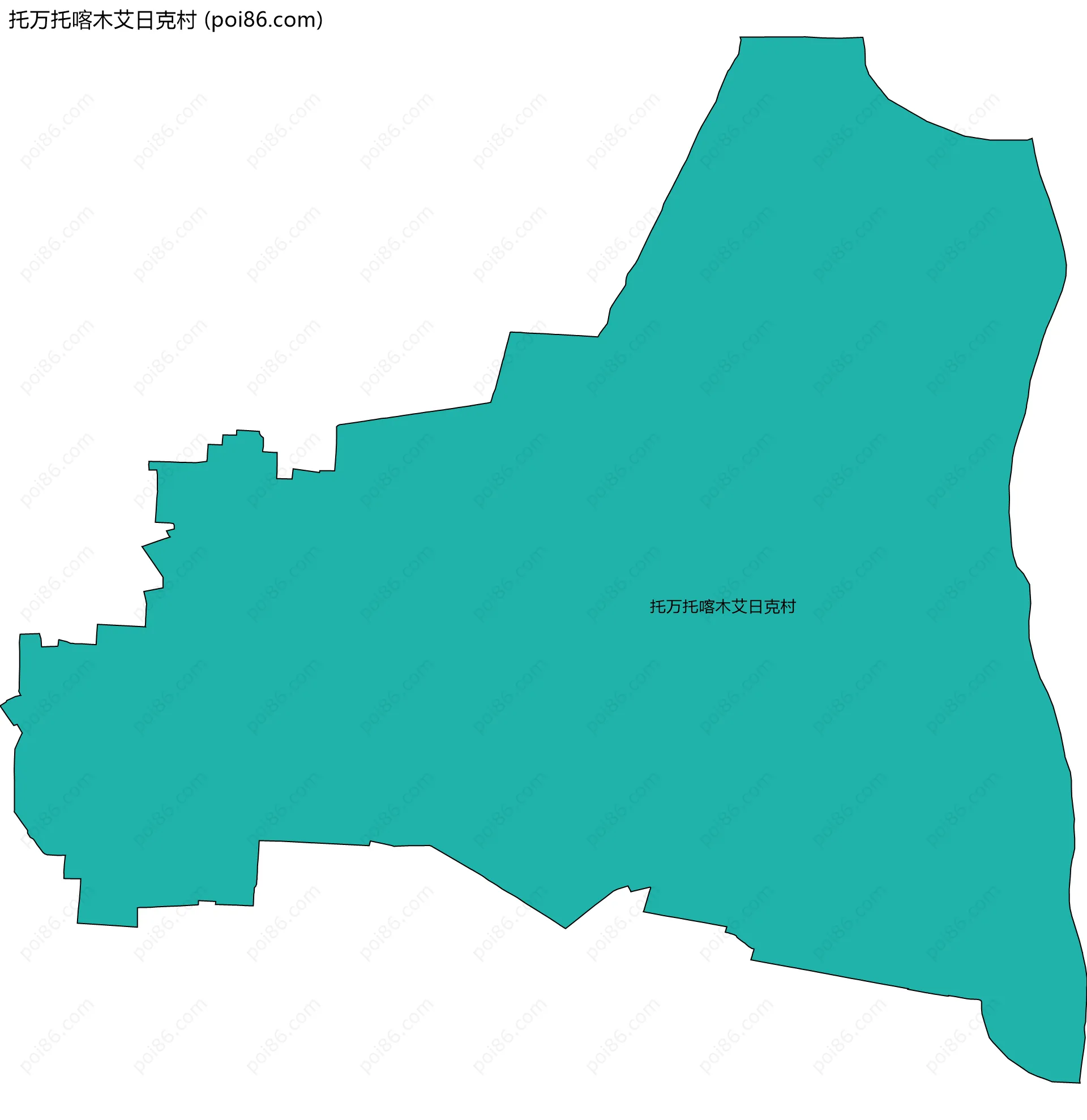 托万托喀木艾日克村边界地图