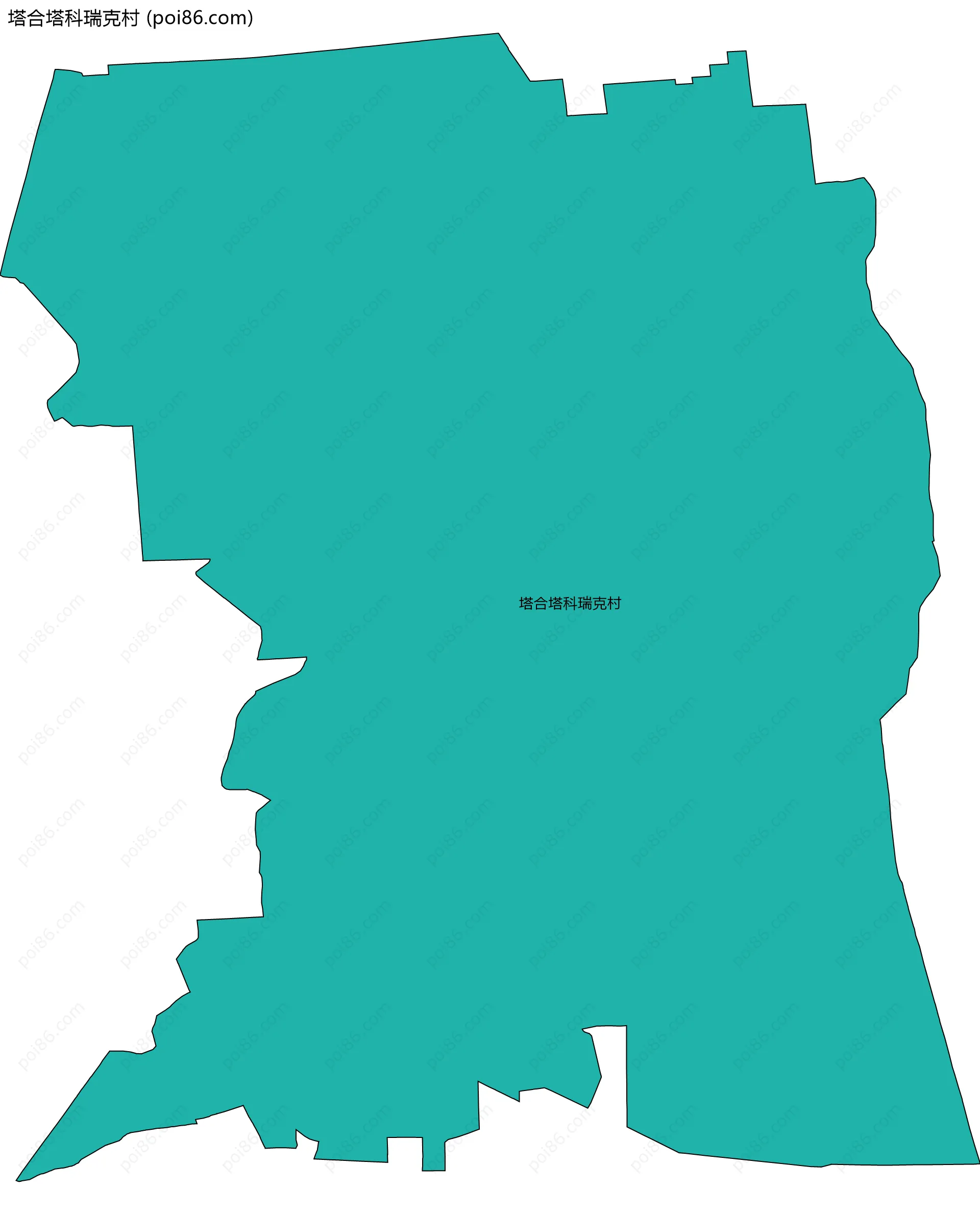 塔合塔科瑞克村边界地图