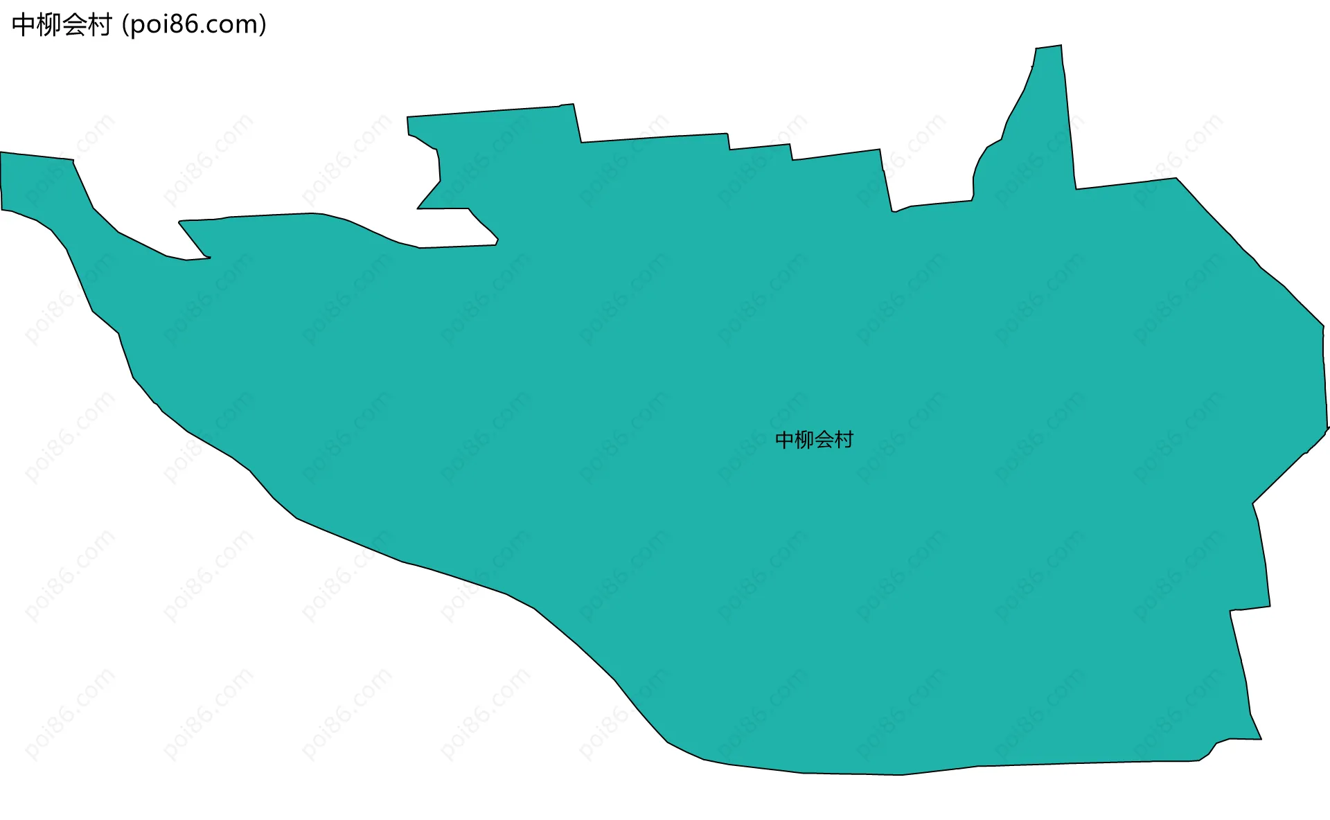 中柳会村边界地图