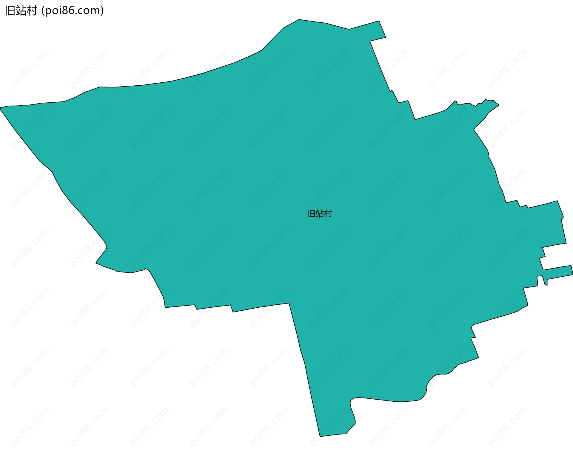 旧站村边界地图