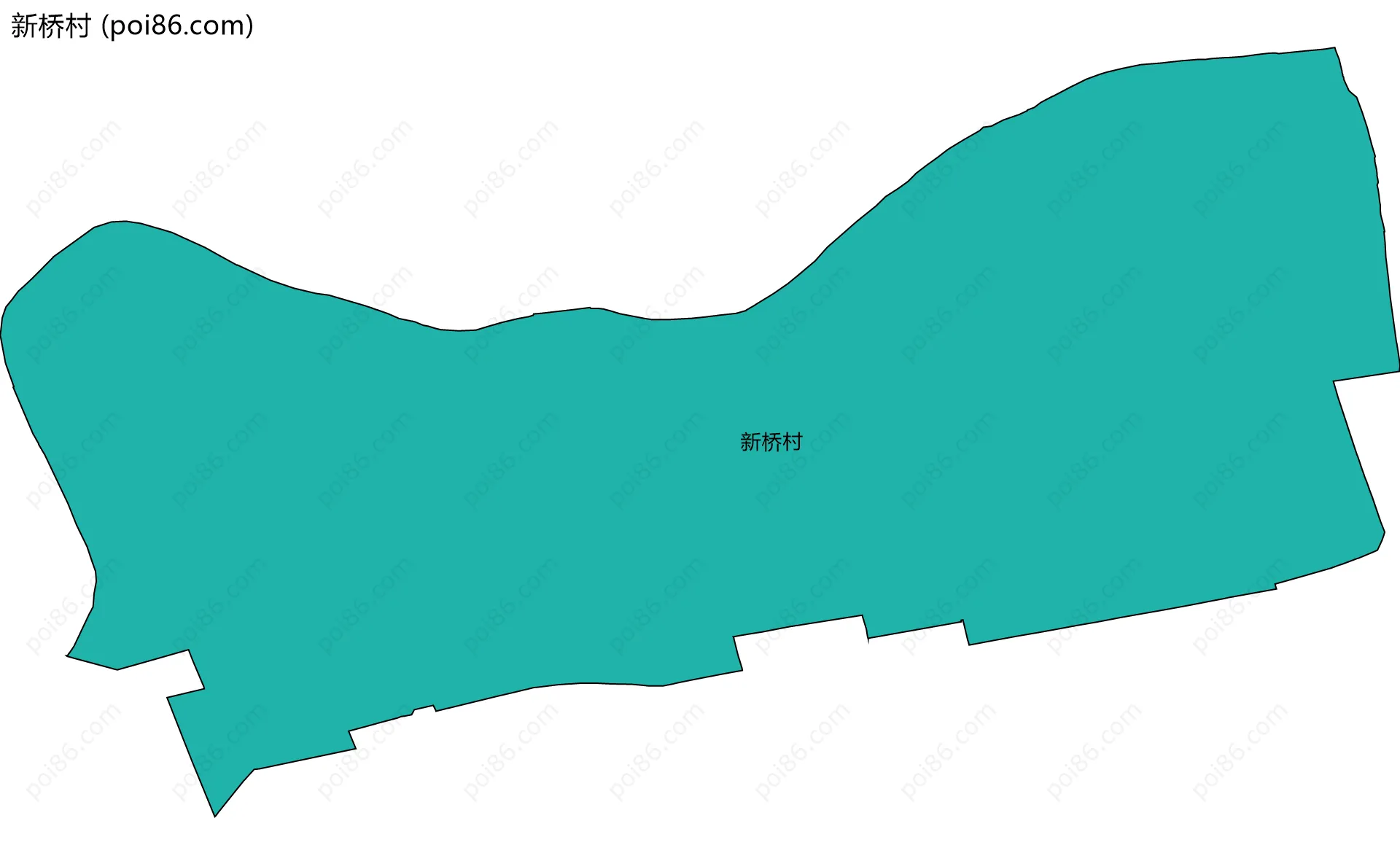 新桥村边界地图