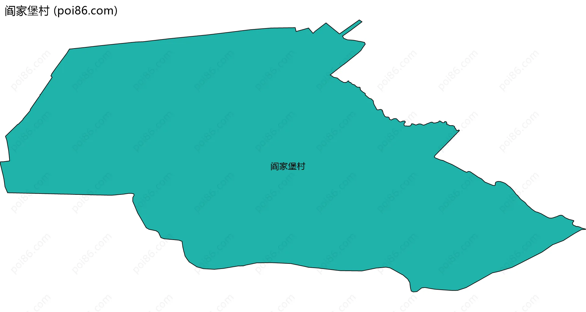 阎家堡村边界地图