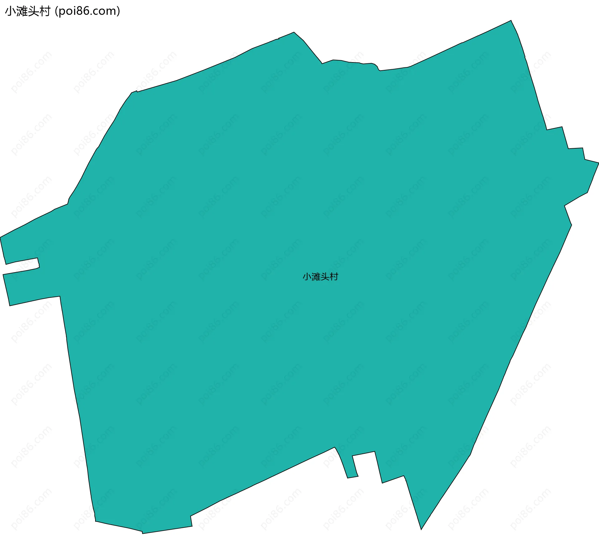 小滩头村边界地图
