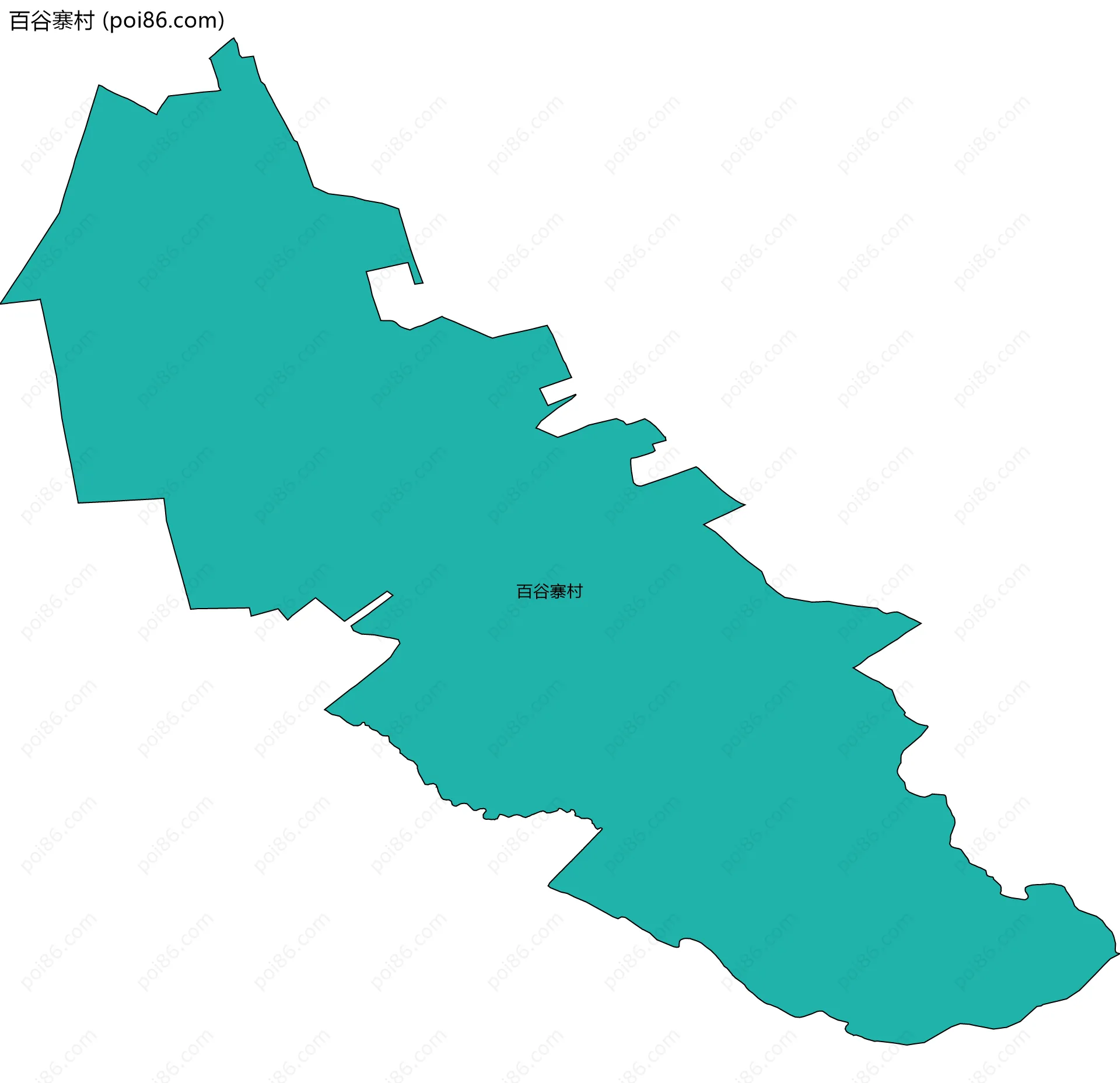 百谷寨村边界地图