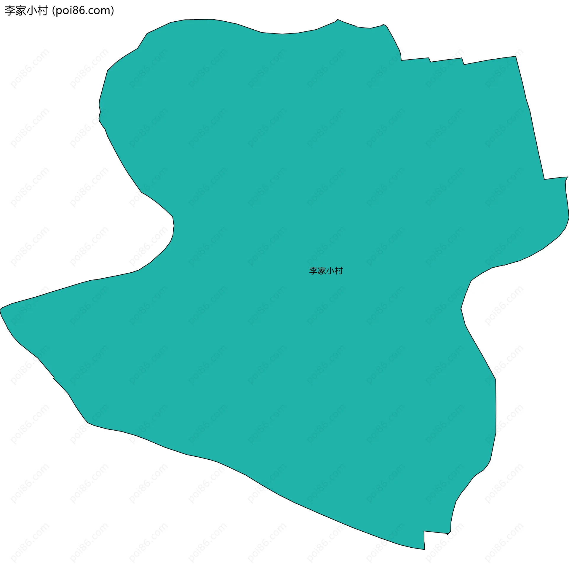 李家小村边界地图