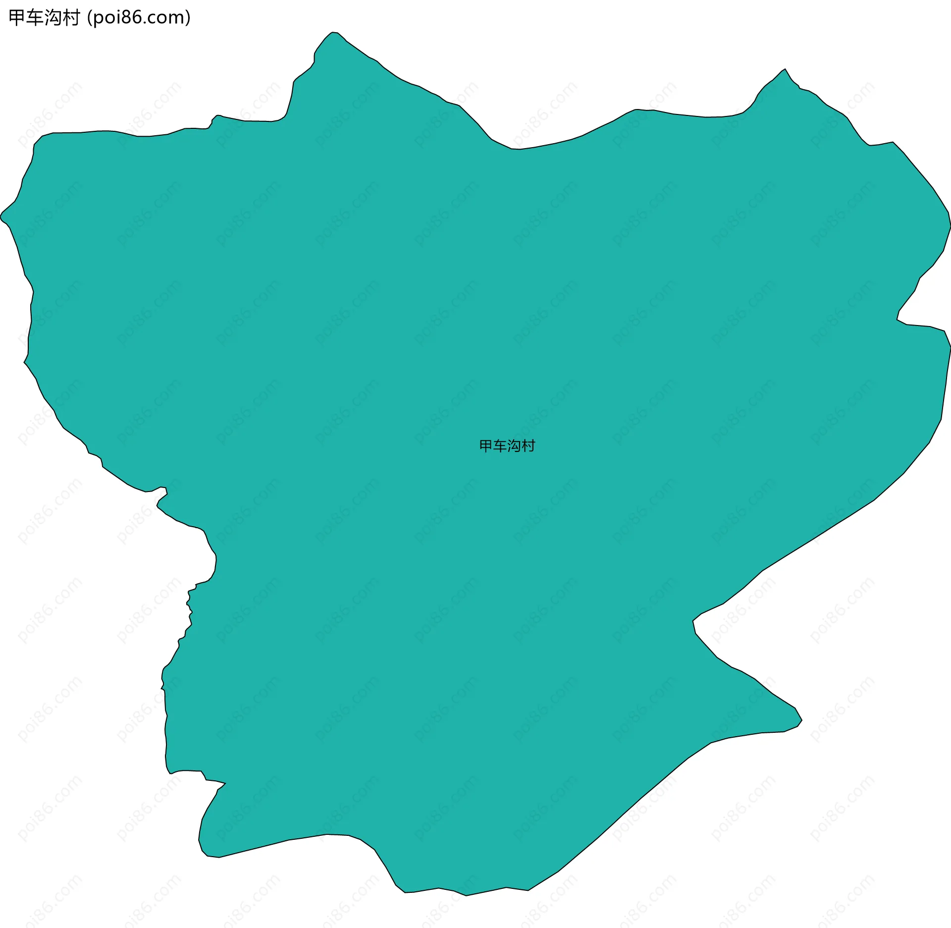 甲车沟村边界地图