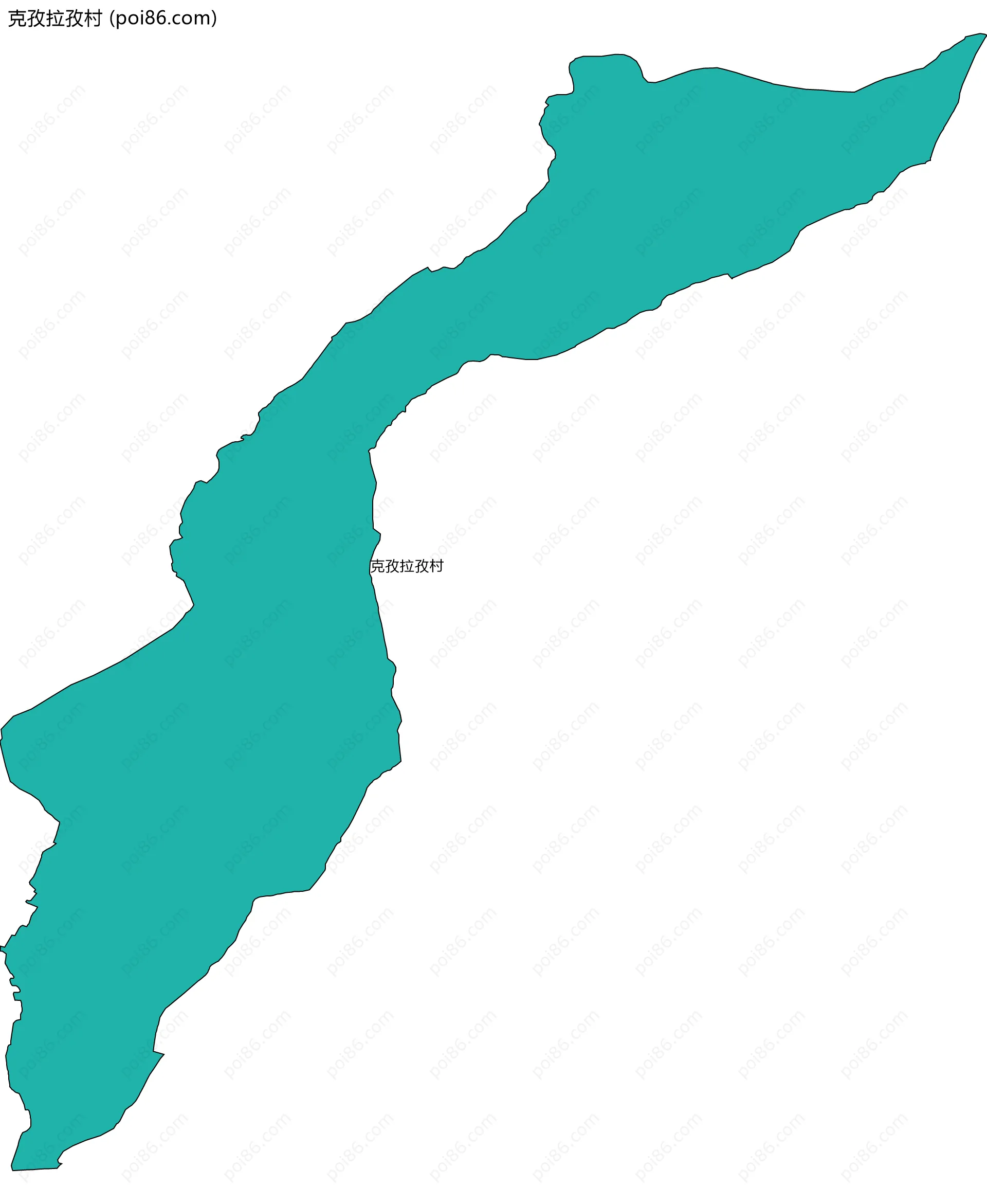 克孜拉孜村边界地图
