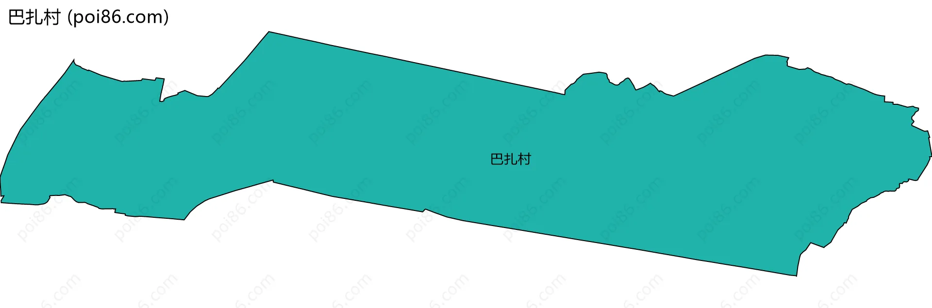 巴扎村边界地图