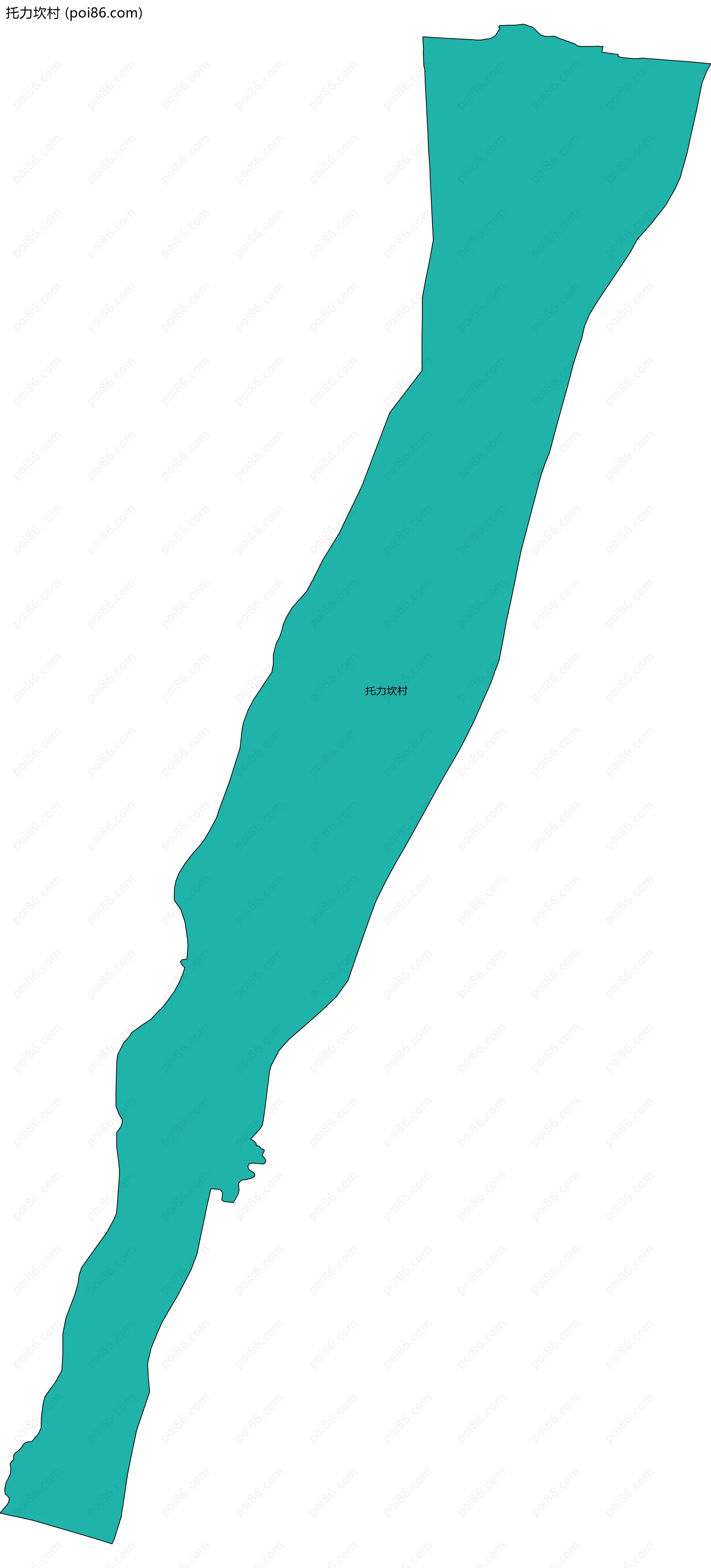 托力坎村边界地图