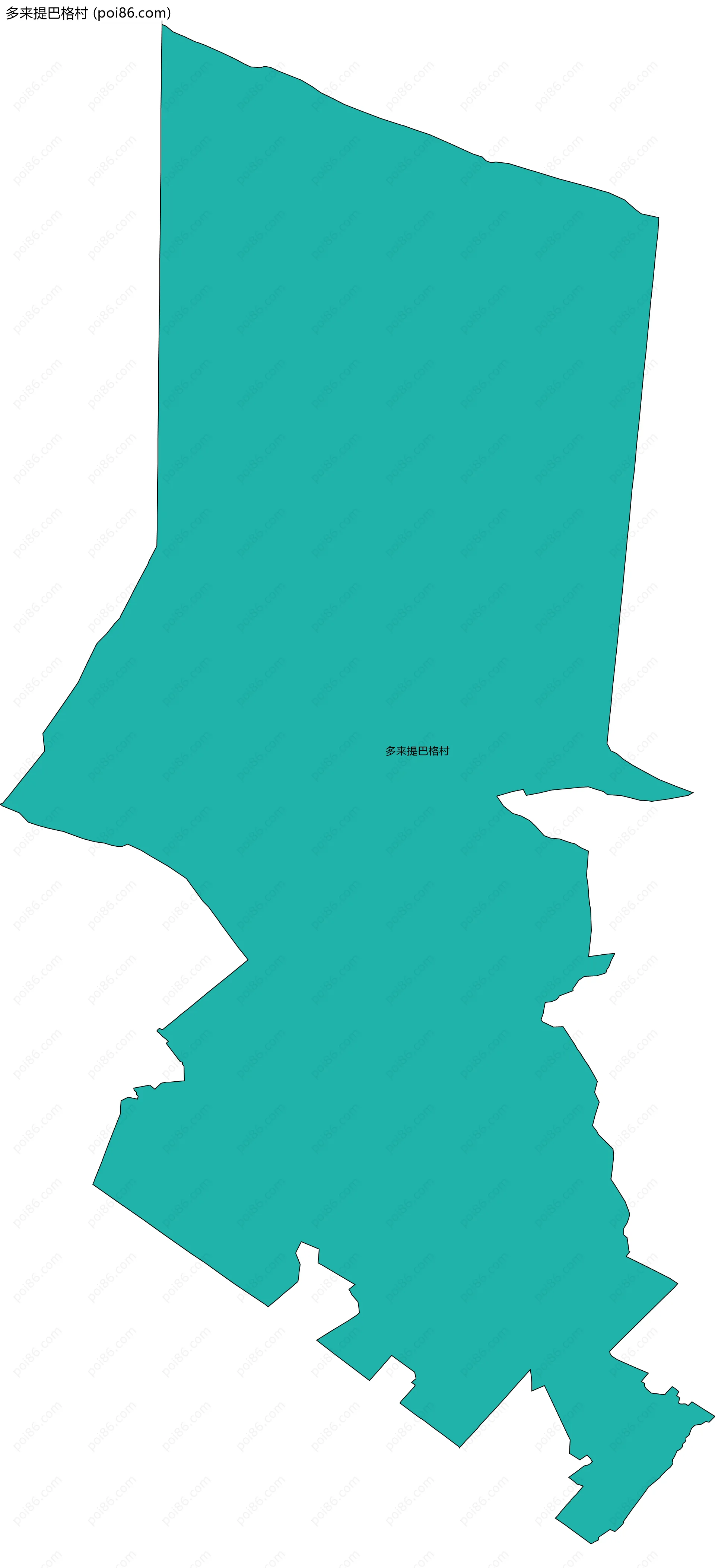 多来提巴格村边界地图