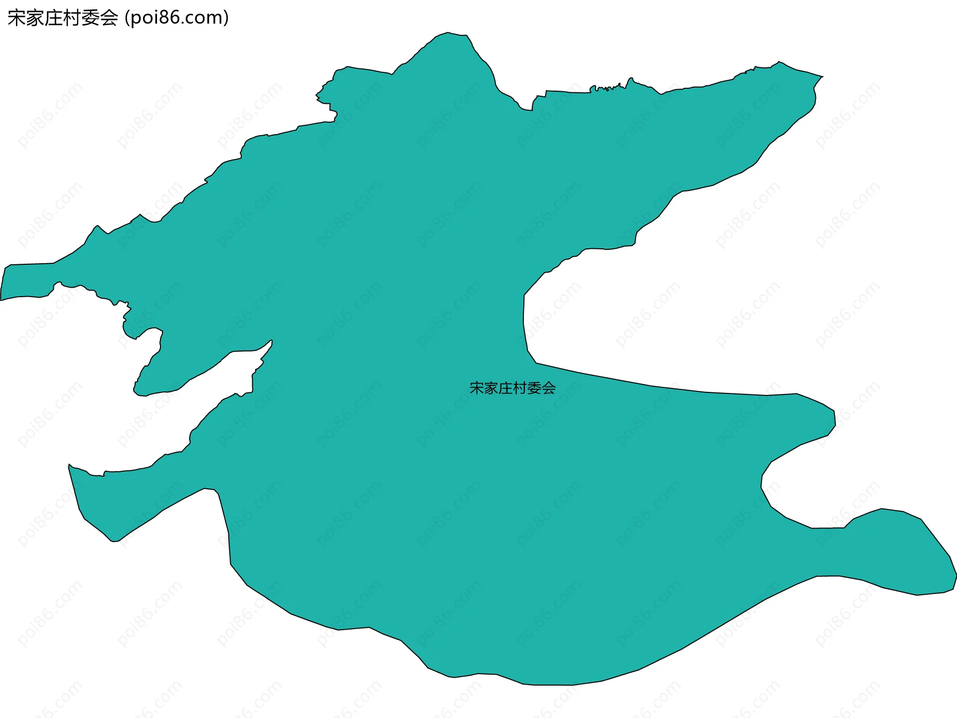 宋家庄村委会边界地图