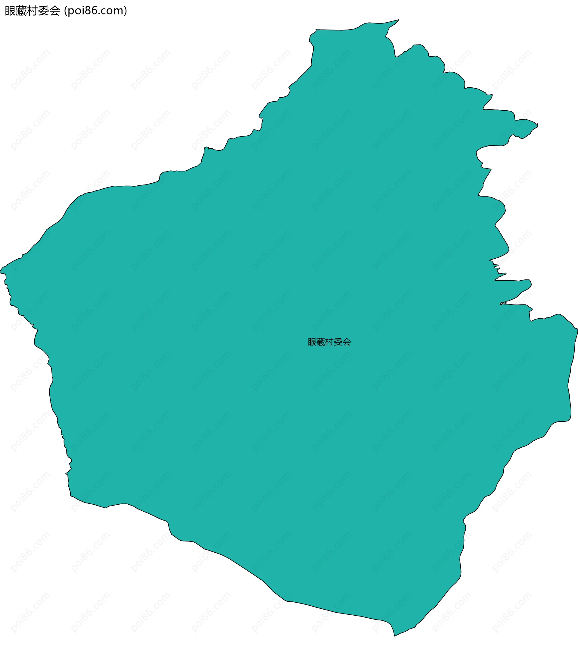 眼藏村委会边界地图