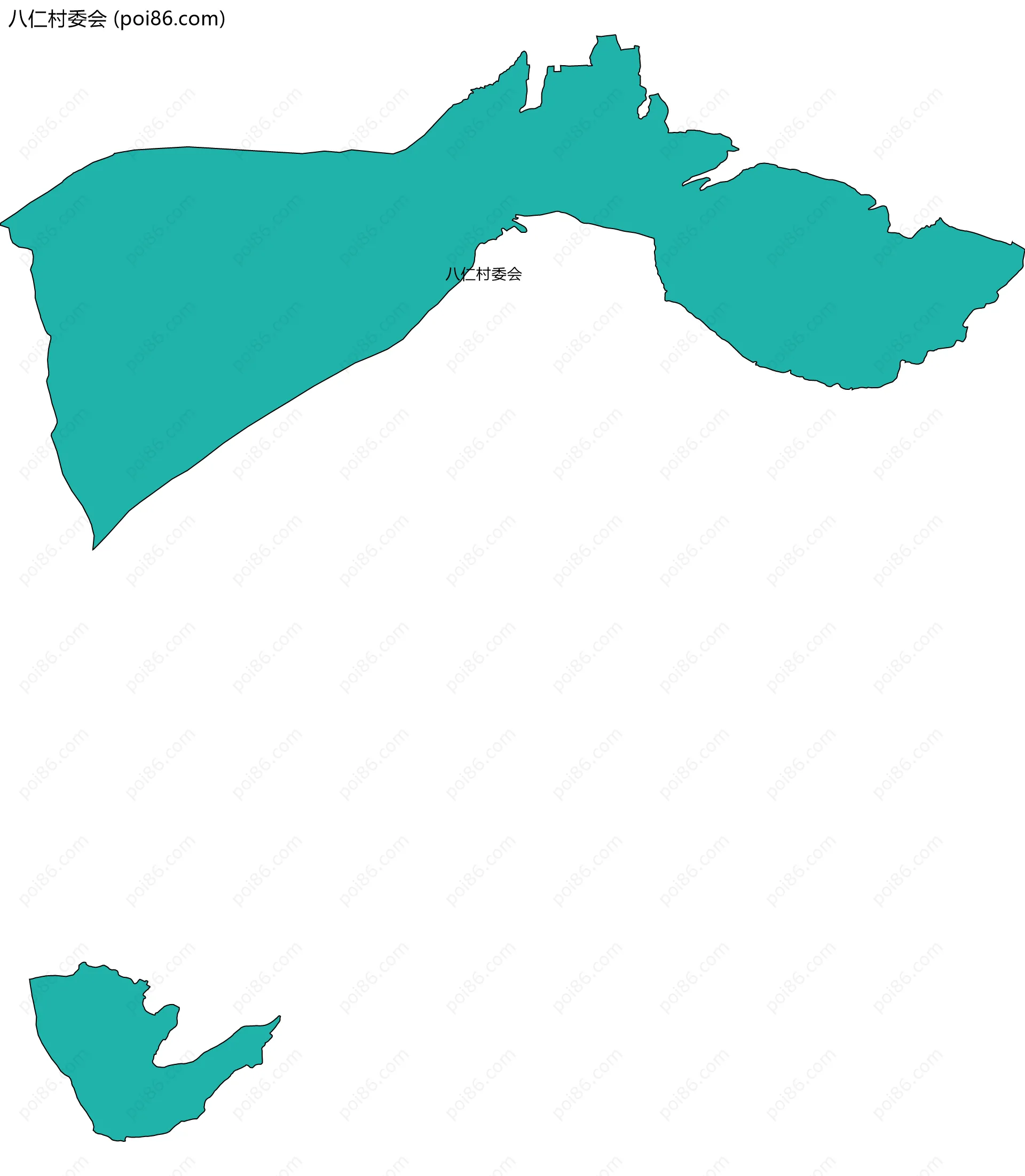 八仁村委会边界地图