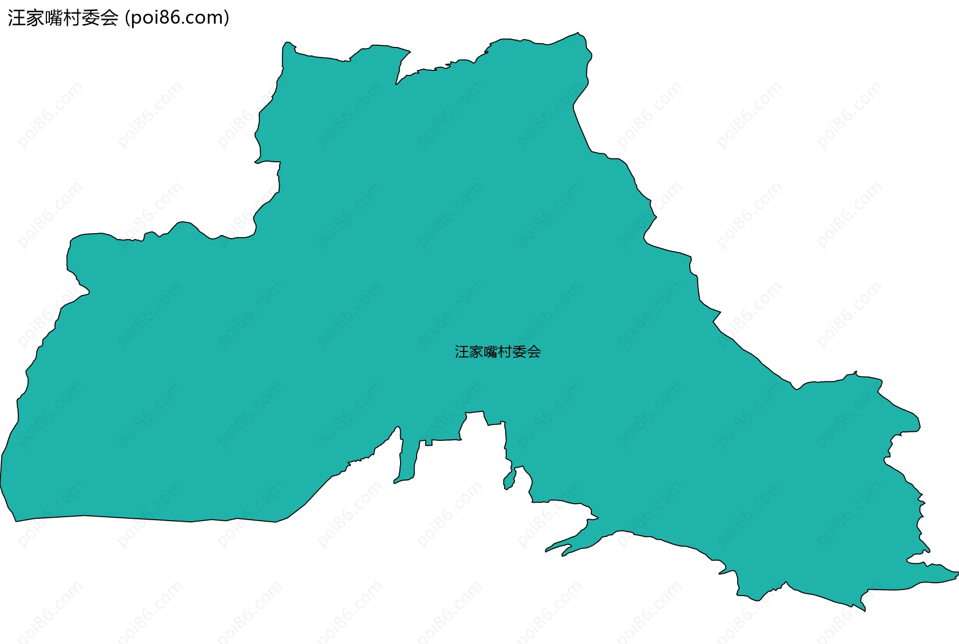 汪家嘴村委会边界地图