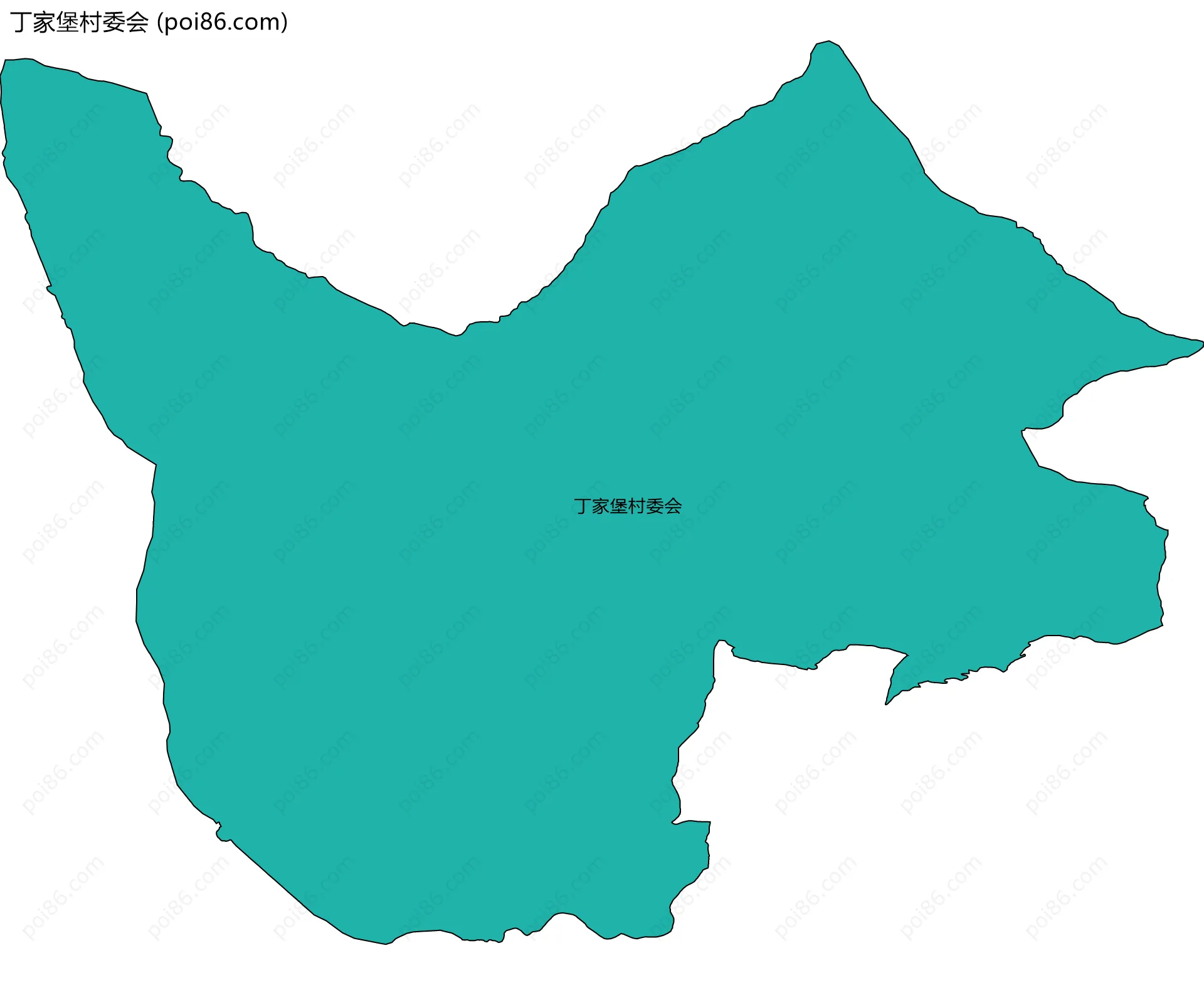 丁家堡村委会边界地图