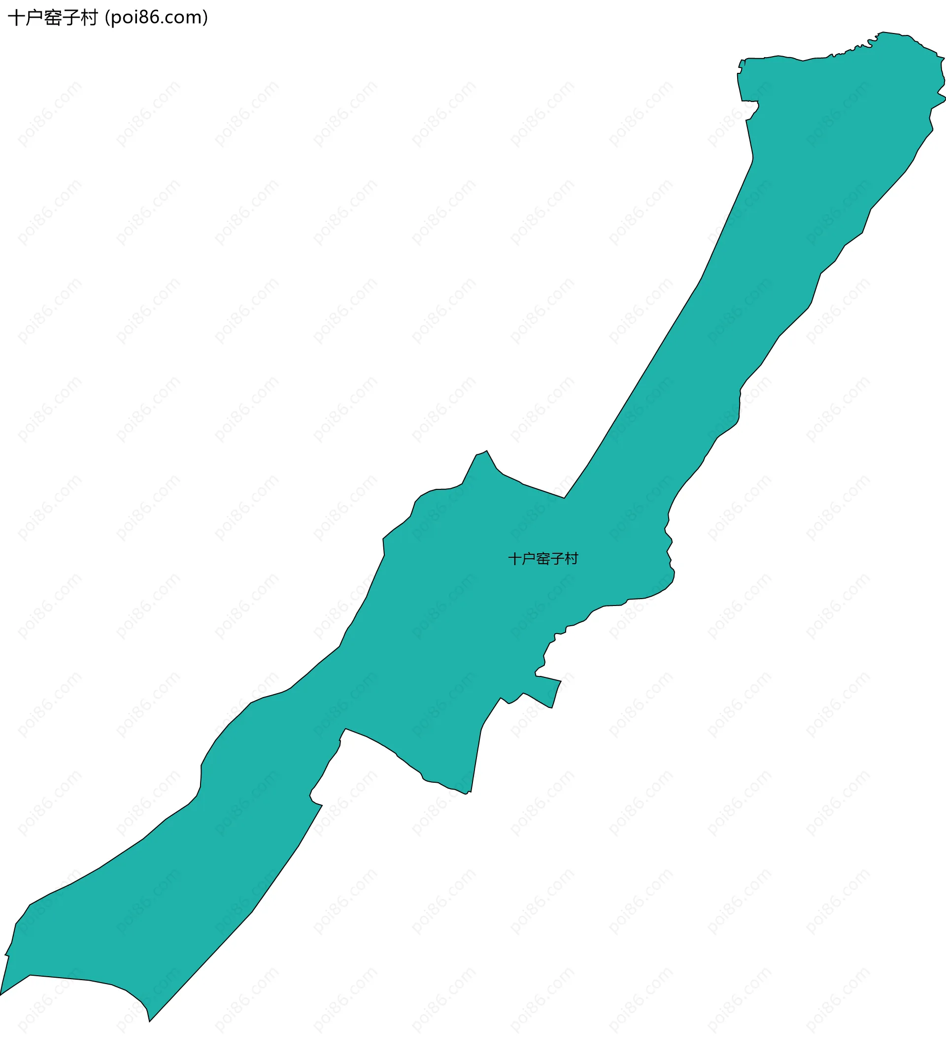 十户窑子村边界地图