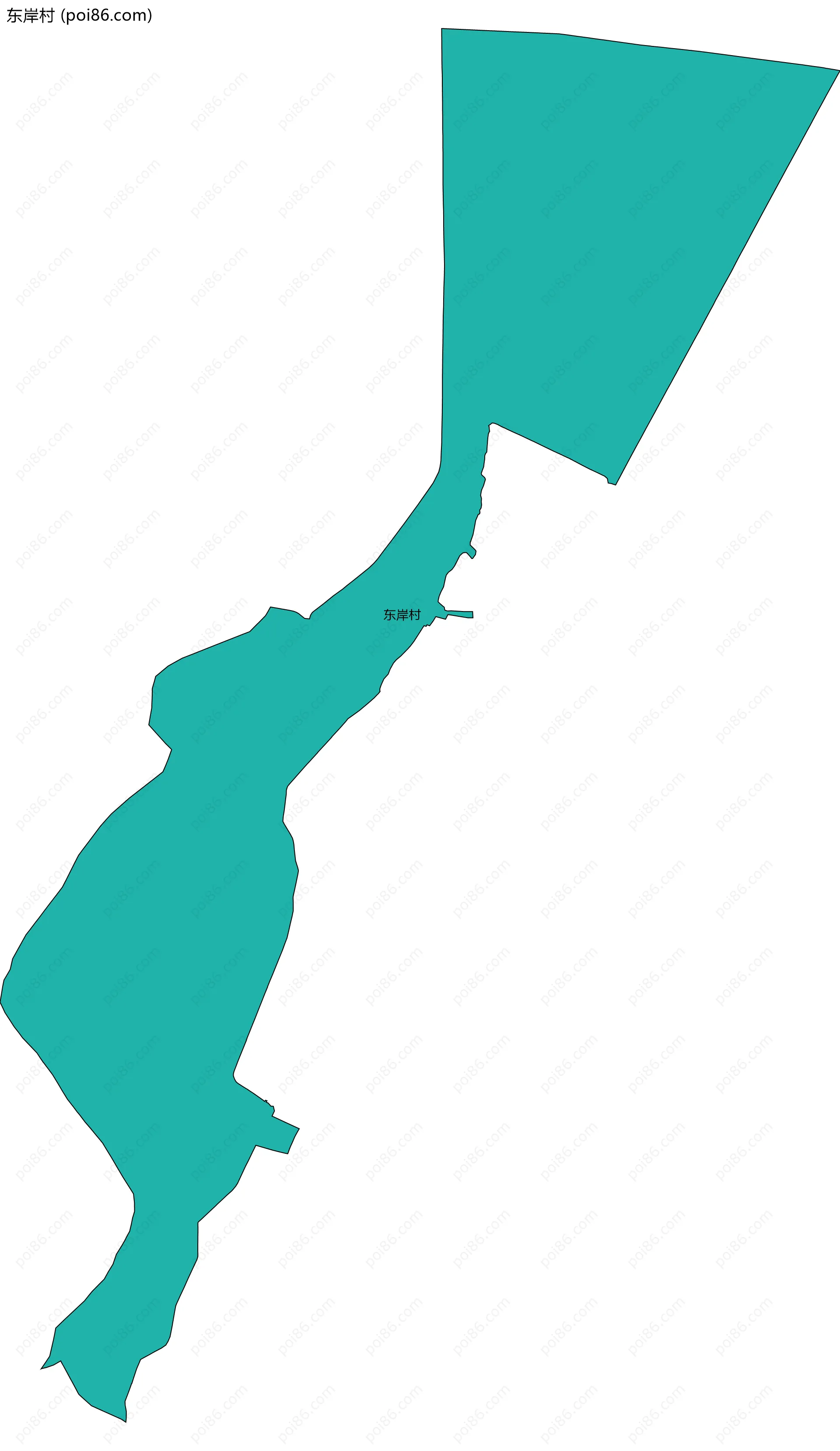 东岸村边界地图