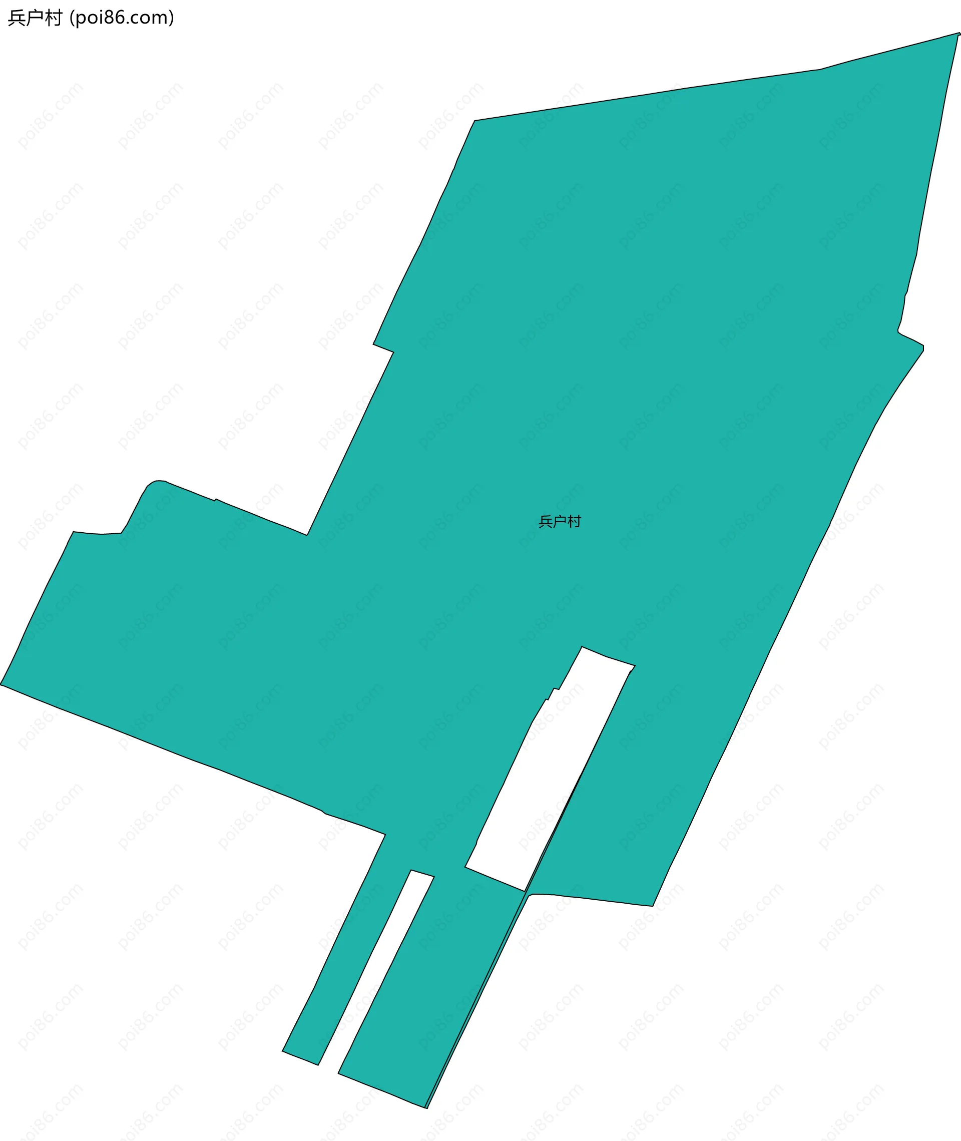 兵户村边界地图