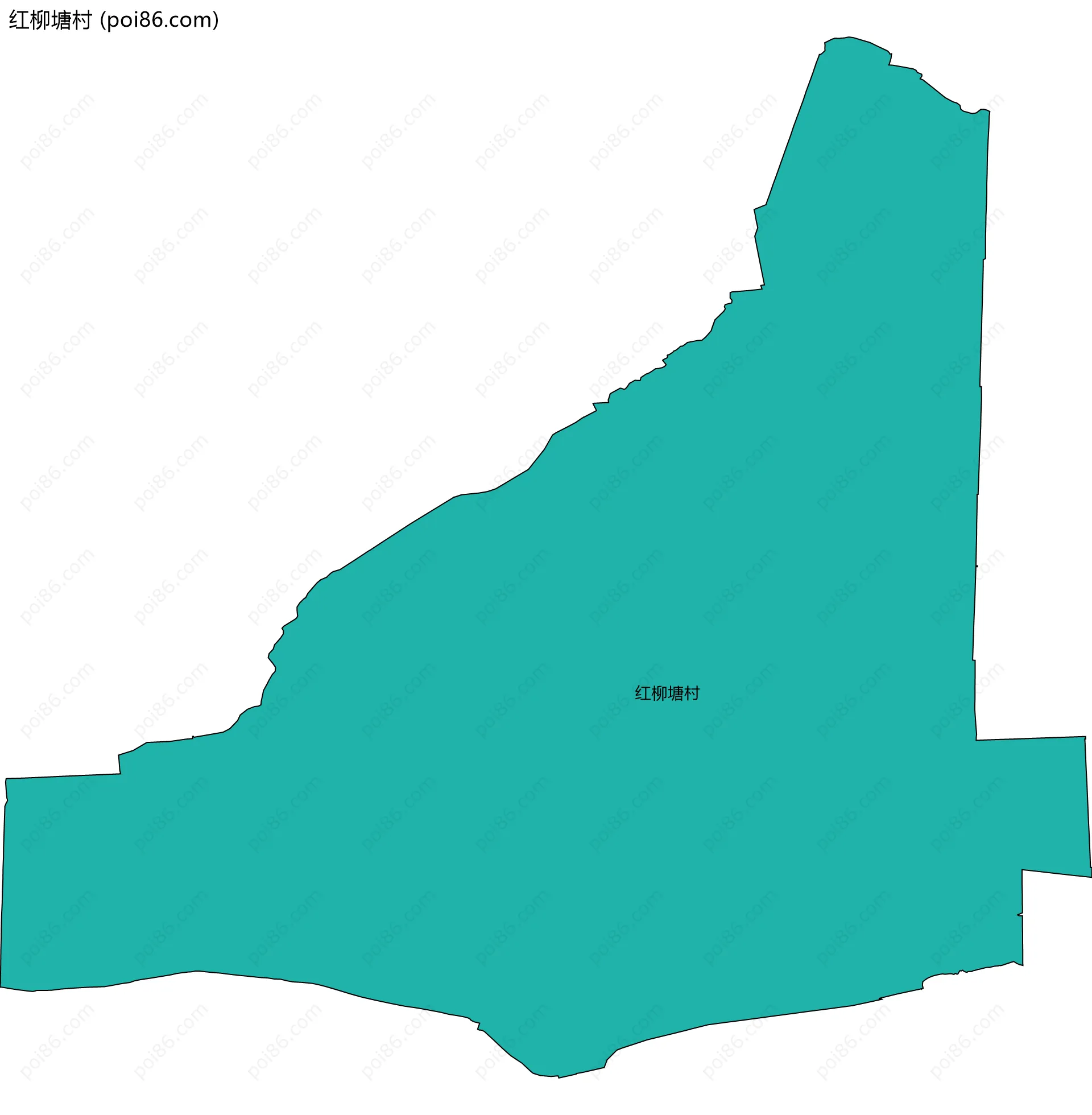 红柳塘村边界地图