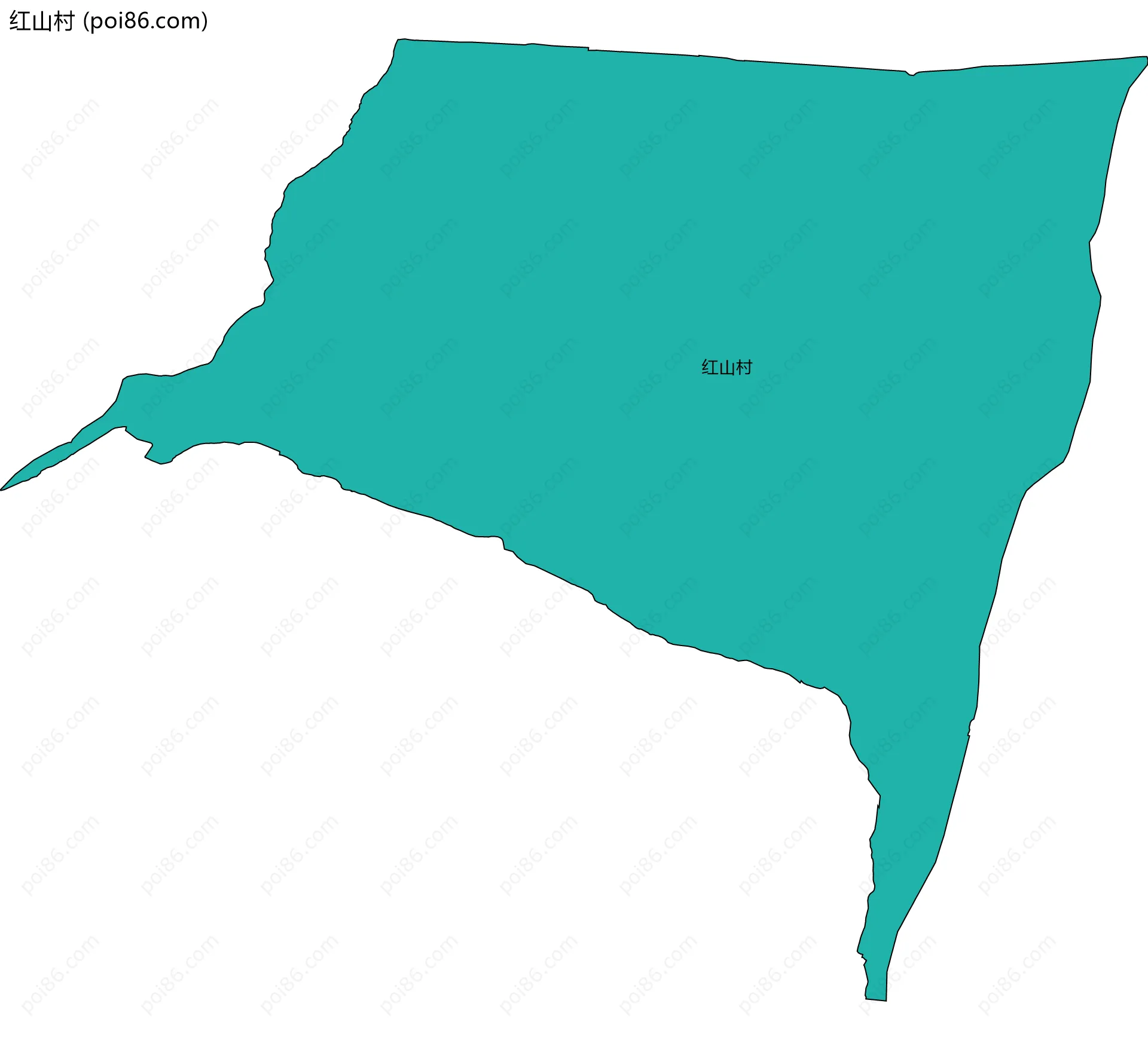 红山村边界地图