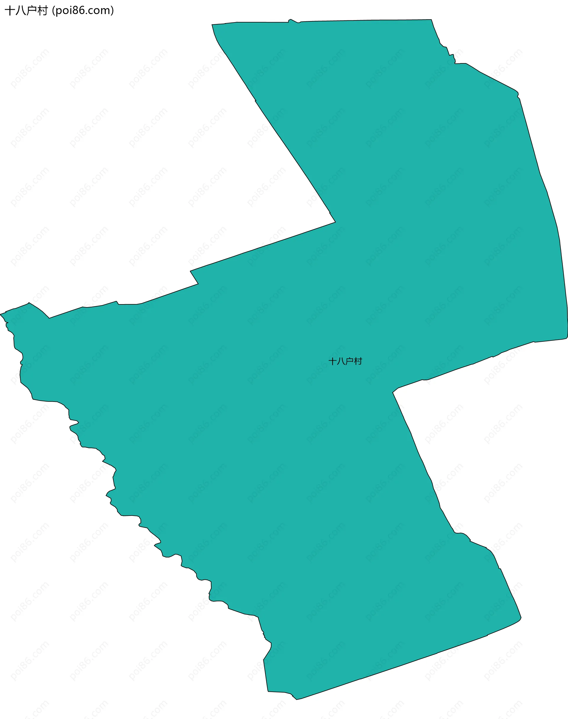 十八户村边界地图