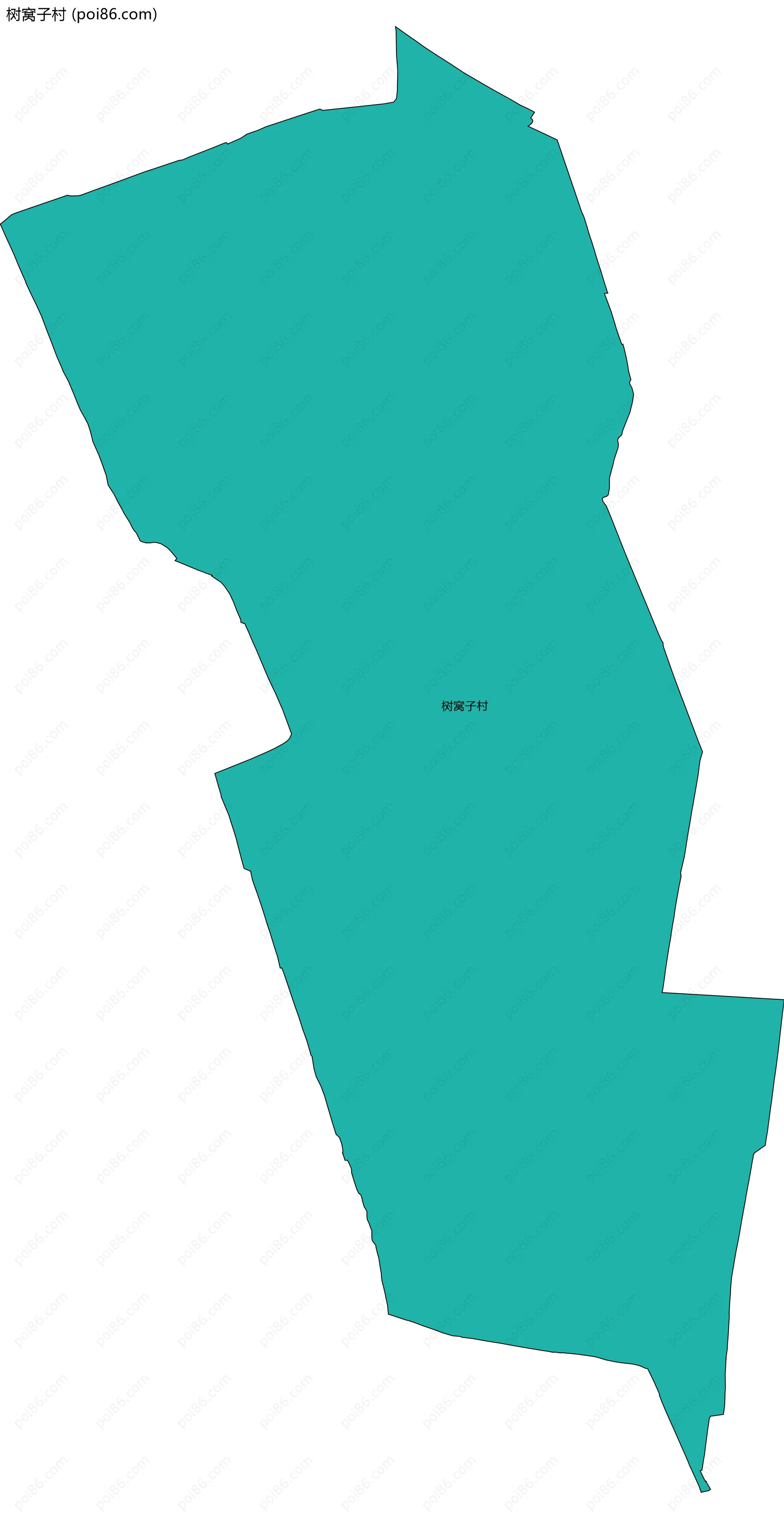 树窝子村边界地图