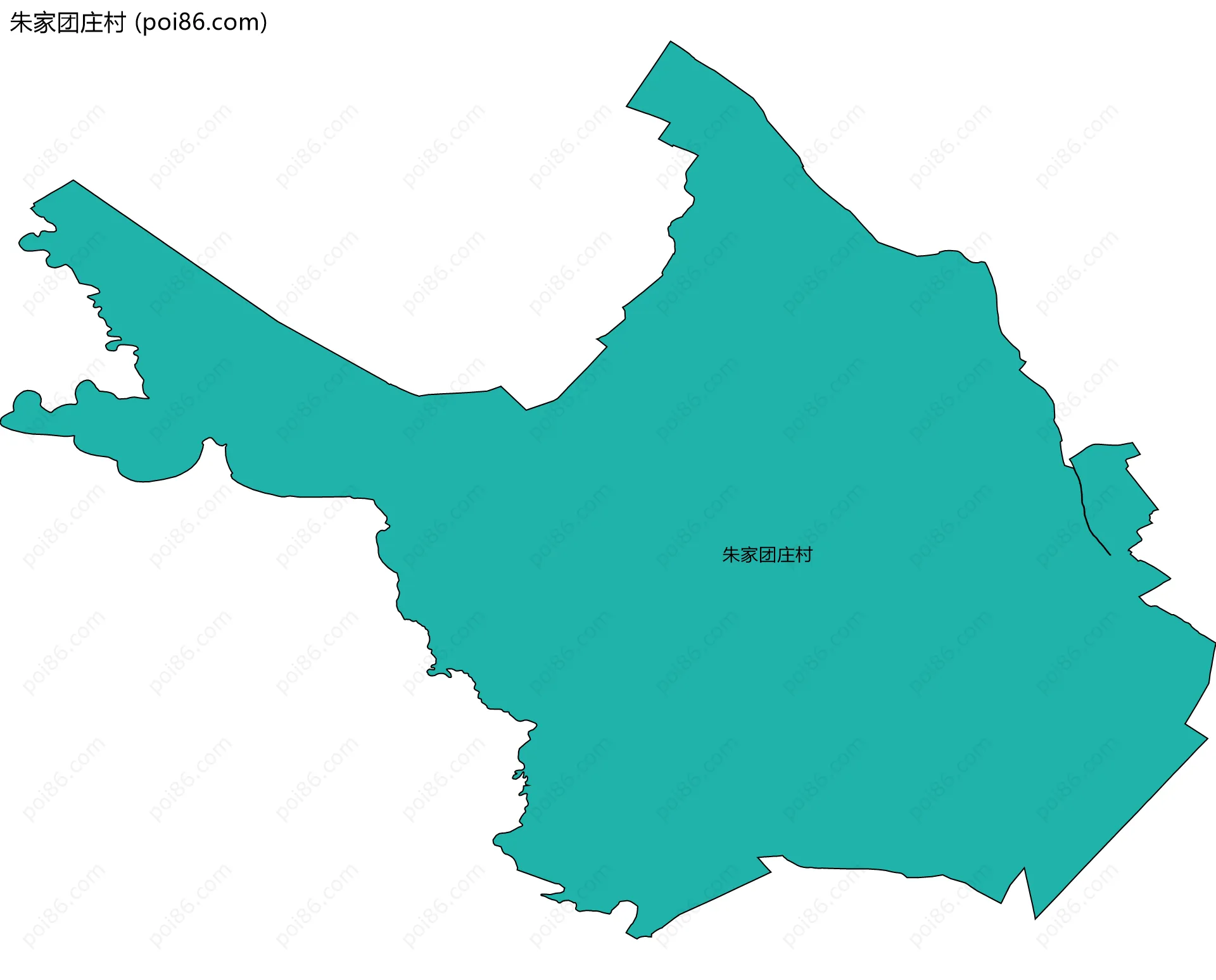 朱家团庄村边界地图