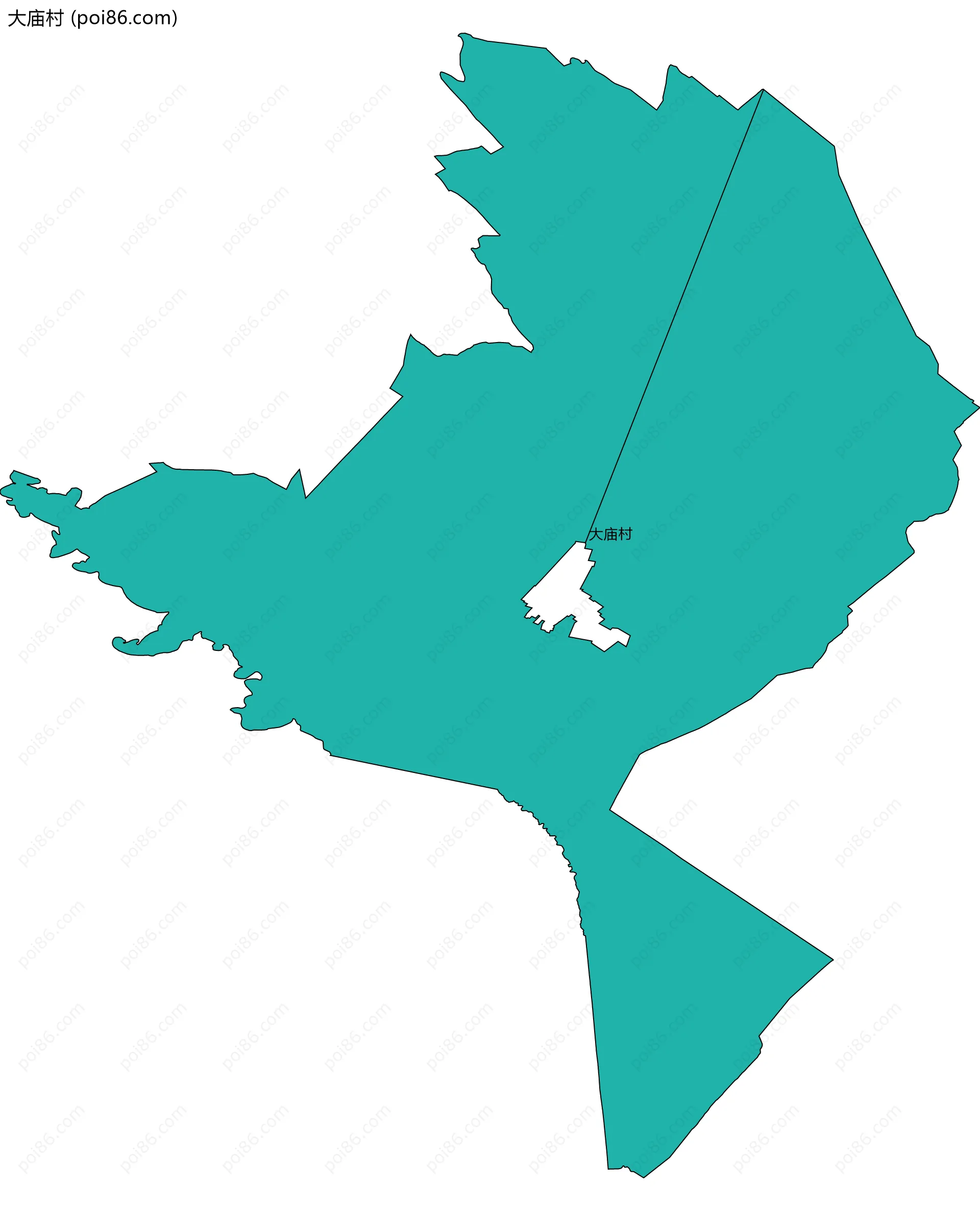 大庙村边界地图