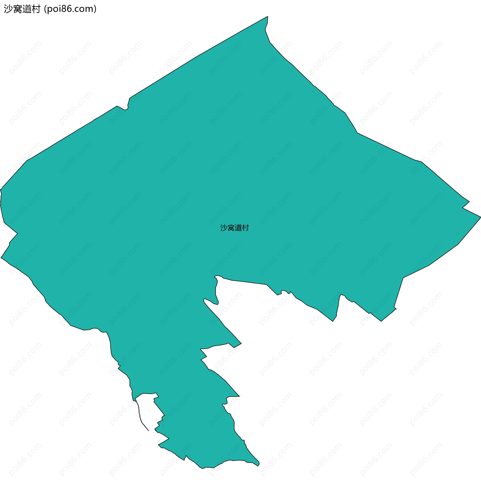 沙窝道村边界地图